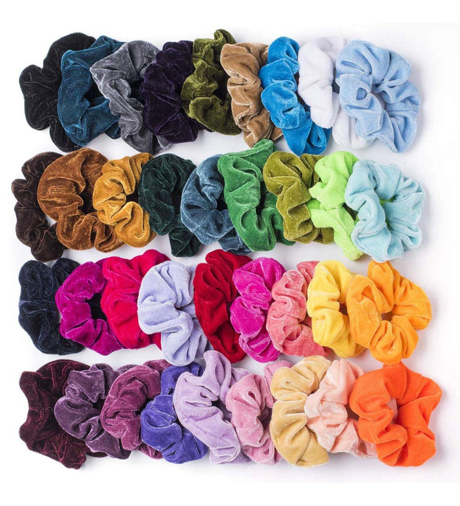 Hcimooy Hair Ties Velvet Elastic Bands - 36PCS Scrunchies for Women & Girls | International Shipping Available - Buy Online on GoSupps.com