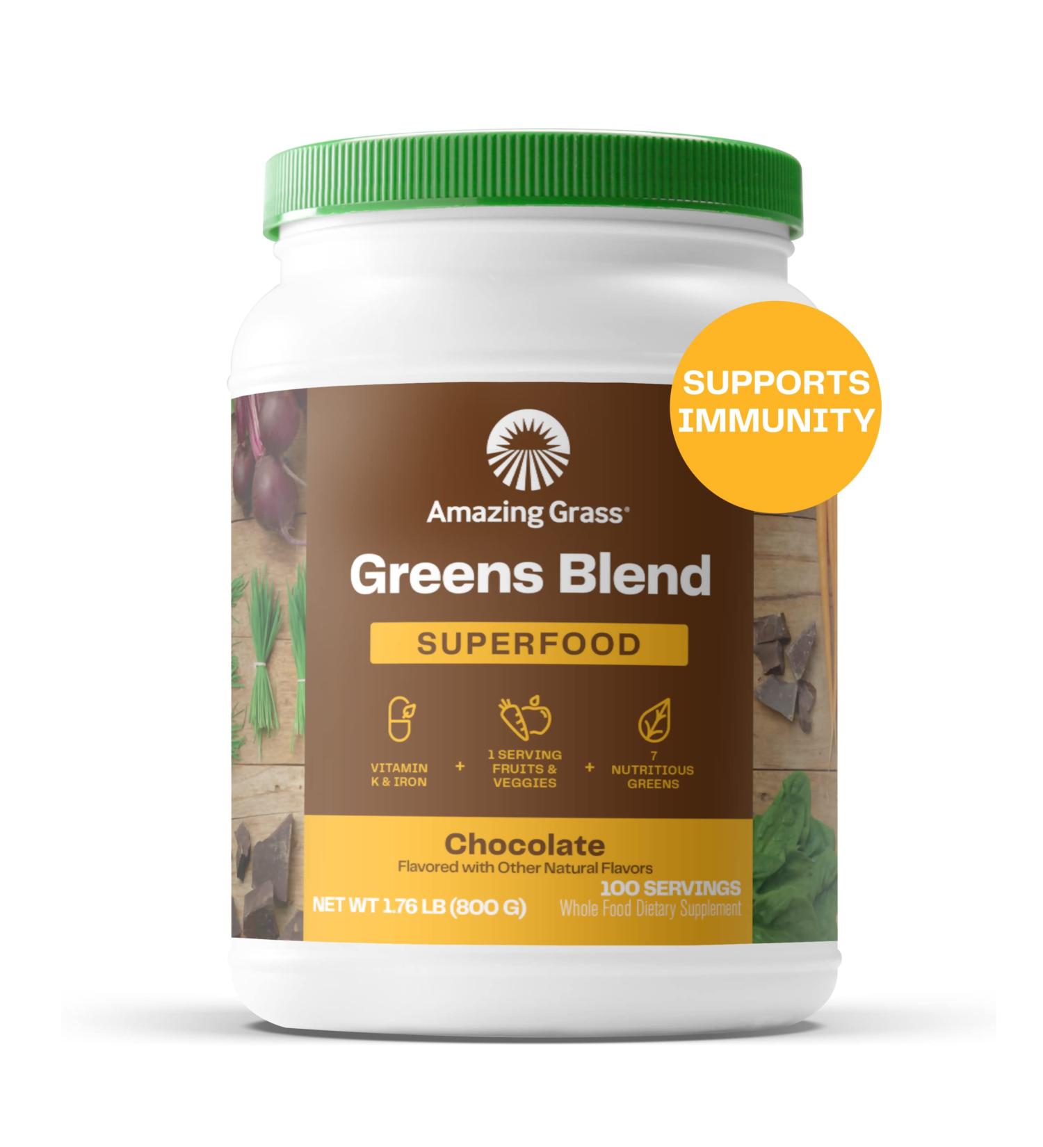 Amazing Grass Green Superfood Chocolate 28.2 oz | Nutrient-Rich Superfood Powder - Buy Online on GoSupps.com
