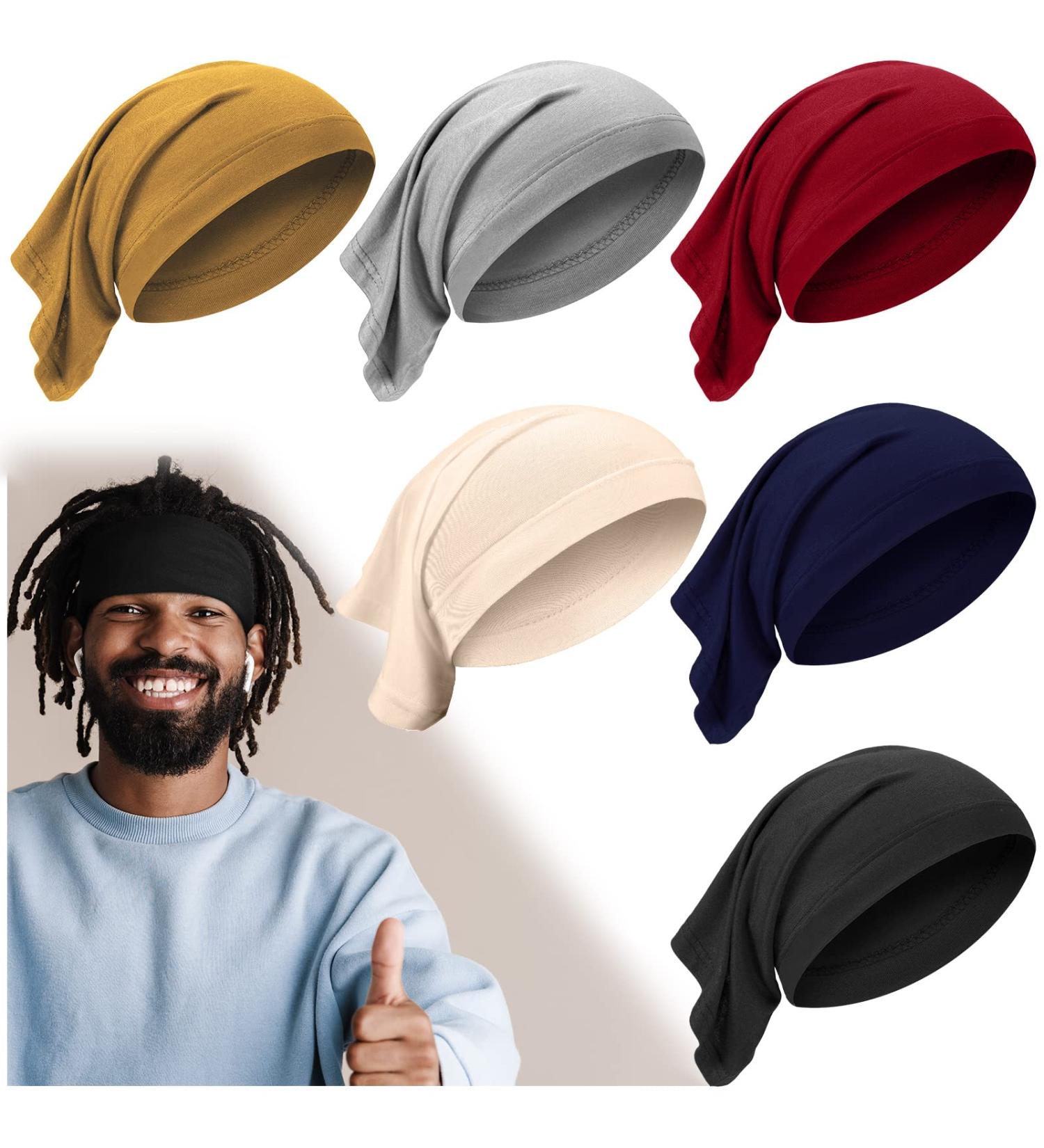 6-Piece Spandex Dreadlock Cap Set - Elastic Bands for Long Hair Dreads - Unisex Head Wraps in 6 Bright Colors - Buy Online on GoSupps.com