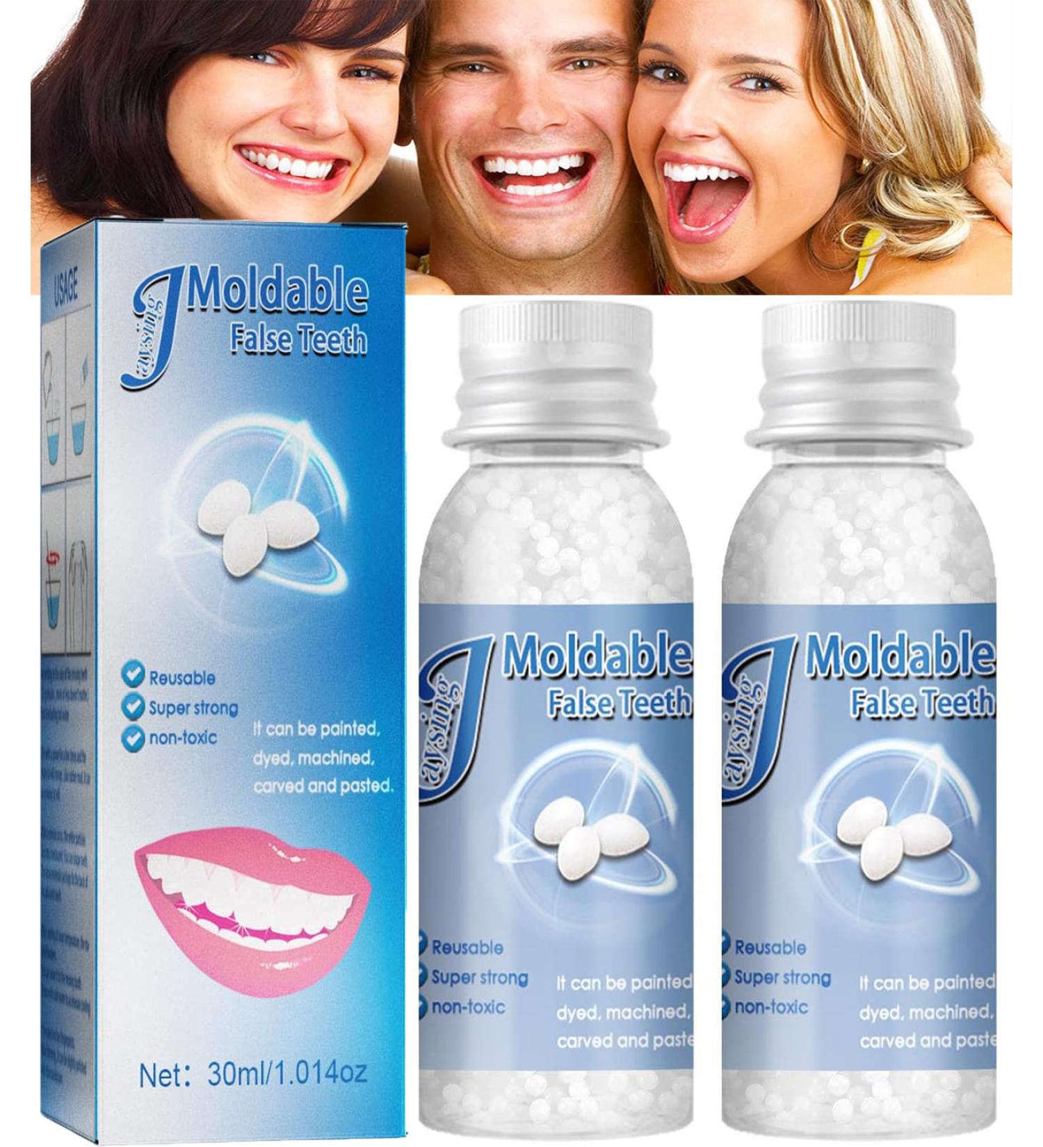 Temporary Tooth Repair Kit - DIY Moldable False Teeth Tooth Repair Granules - Instant Smile Confidence - 2PC - Buy Online on GoSupps.com