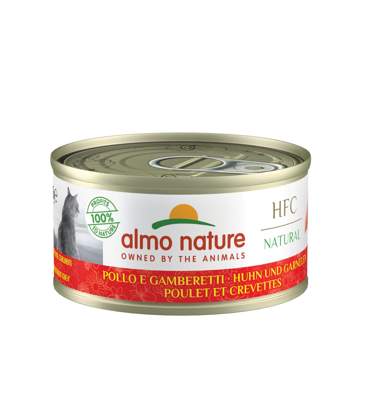 Almo Nature HFC Natural Wet Cat Food - Chicken & Shrimp 24 Pack (70g x 24) - Premium Quality & International Shipping - Buy Online on GoSupps.com