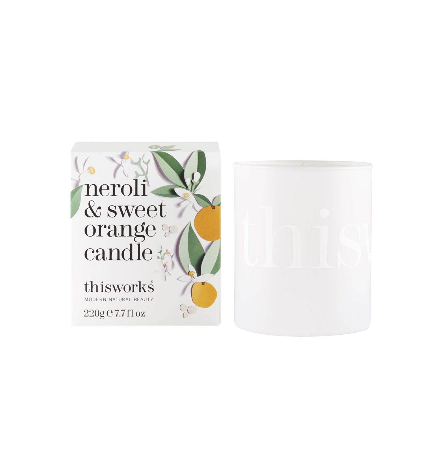 This Works Neroli and Sweet Orange Candle 220g | Luxury Hand-Poured Scented Candle with Essential Oils | 40hr Burn Time for Aromatherapy Experience - Buy Online on GoSupps.com