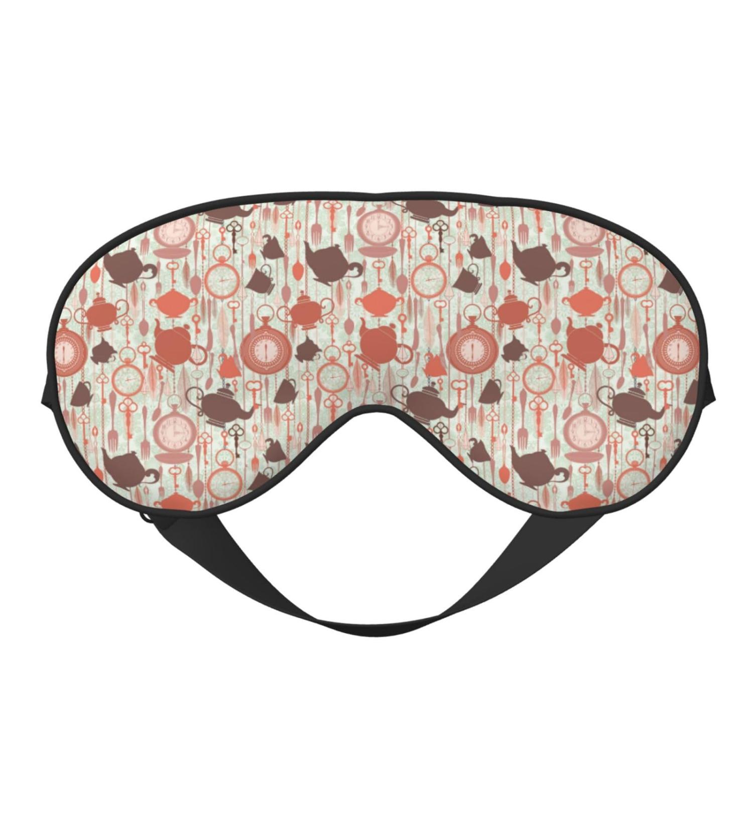 Adjustable Double-Sided Tea Theme Sleep Mask | Soft Eye Covers for Better Sleep & Reduced Eye Edema | Shop Internationally - Buy Online on GoSupps.com