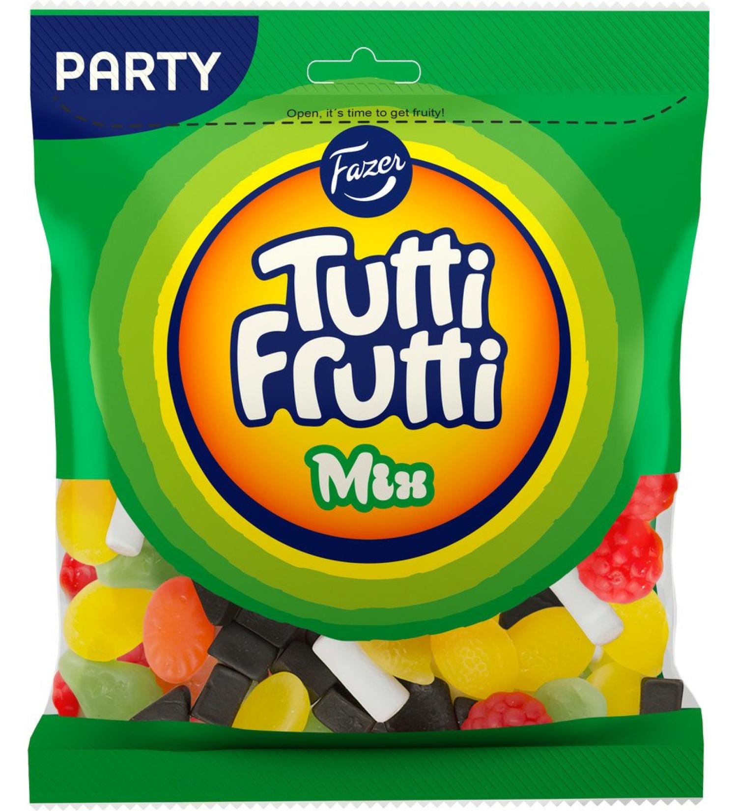 Fazer Tutti Frutti M lange de r glisse salmiak et vin fruit Bonbons Sac de f te 350 g