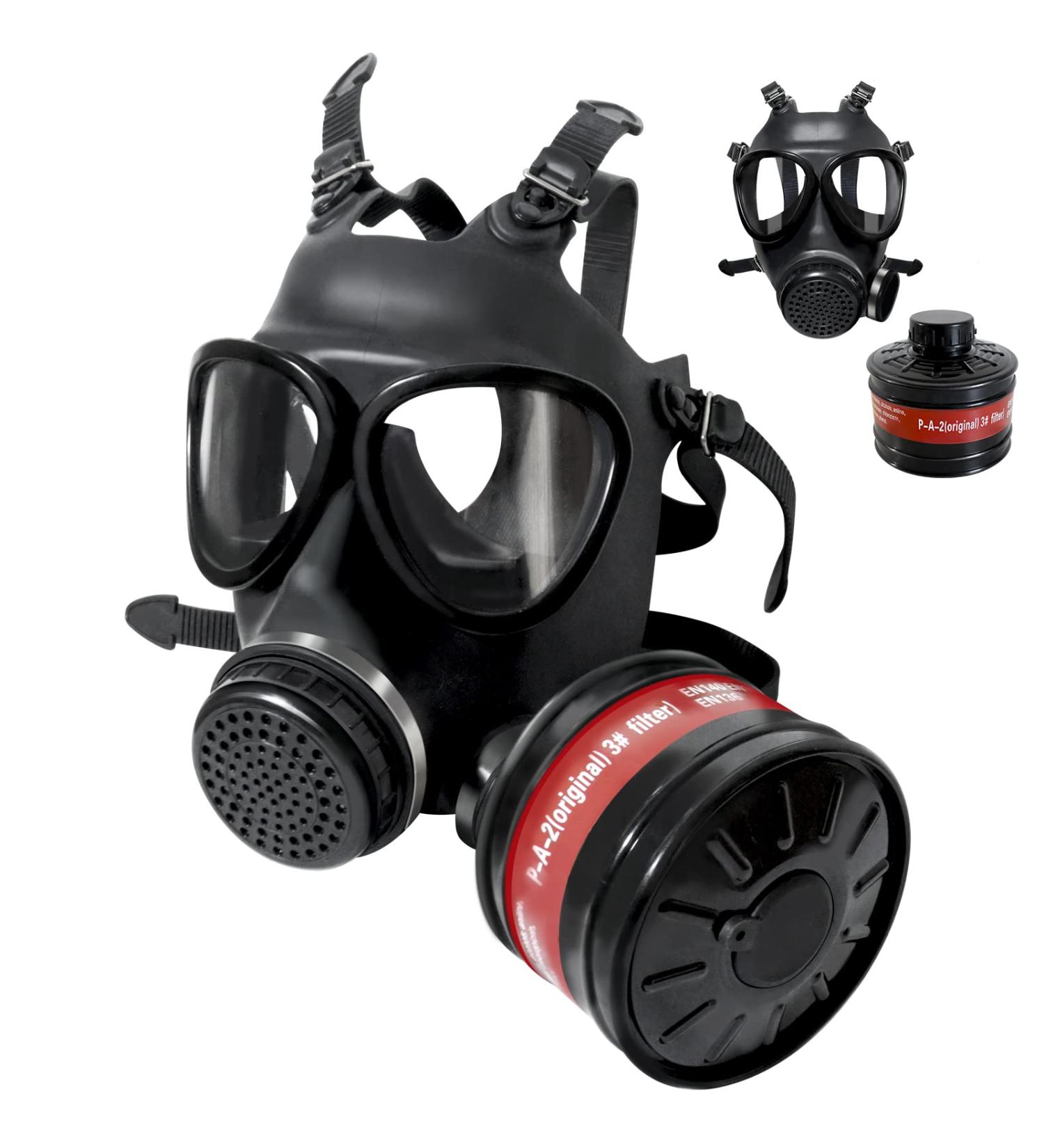 DADUMK Full Face Respirator Mask Gas Mask with 40mm Activated Carbon Filter for Spray Paint Asbestos Fume Resin and Organic Vapor Gas - Buy Online on GoSupps.com