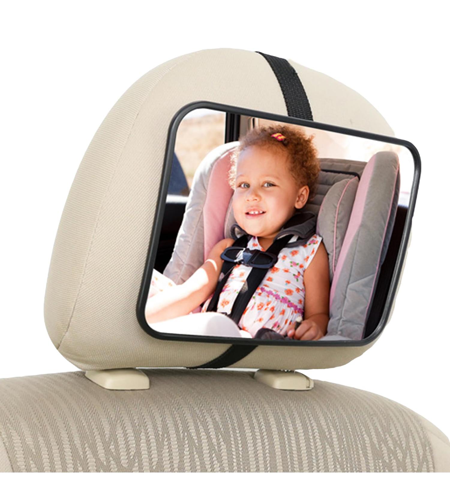JOBi Baby Rear View Car Mirror - 100% Shatterproof | Essential for Newborn | Drive Safely and Monitor Your Child with Peace of Mind - Buy Online on GoSupps.com