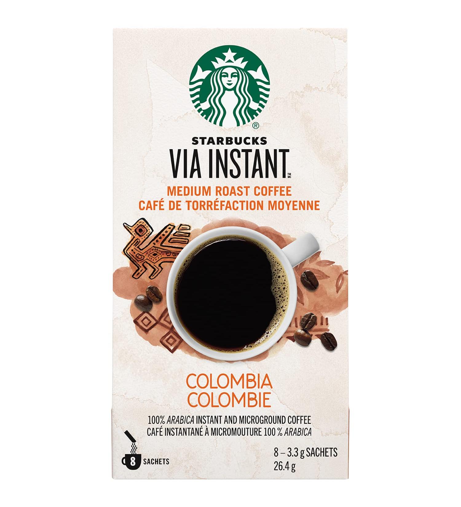 Starbucks Starbucks Via Columbia Roast C 8 count Colombia Colombia Medium Roast 3.3 g (Pack of 8) - Buy Online on GoSupps.com