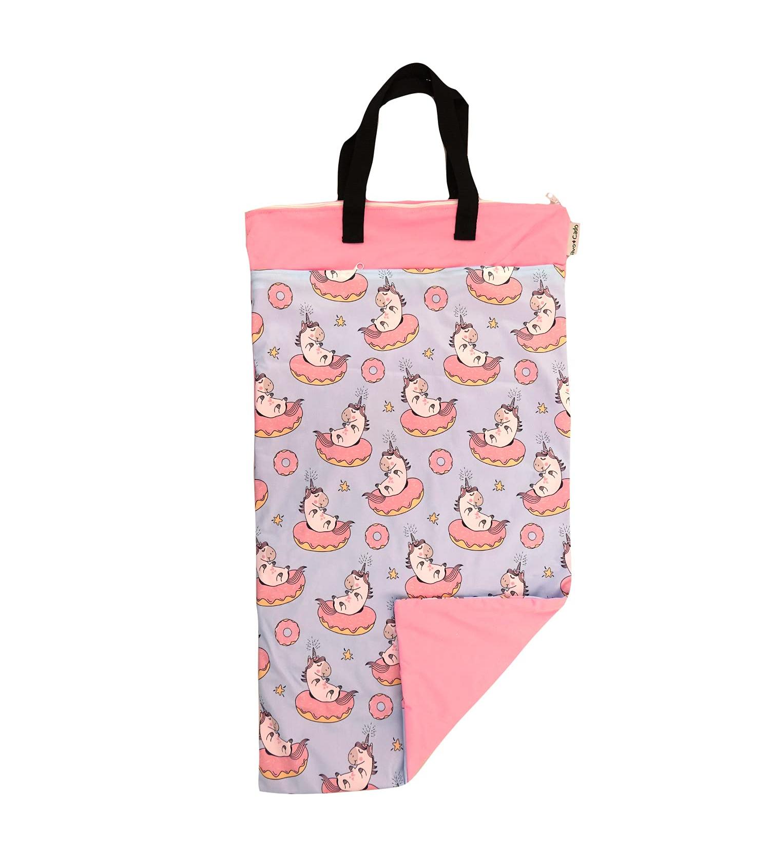 Avo&Cado wet bag Duo (XL) with dry compartment (unicorns)