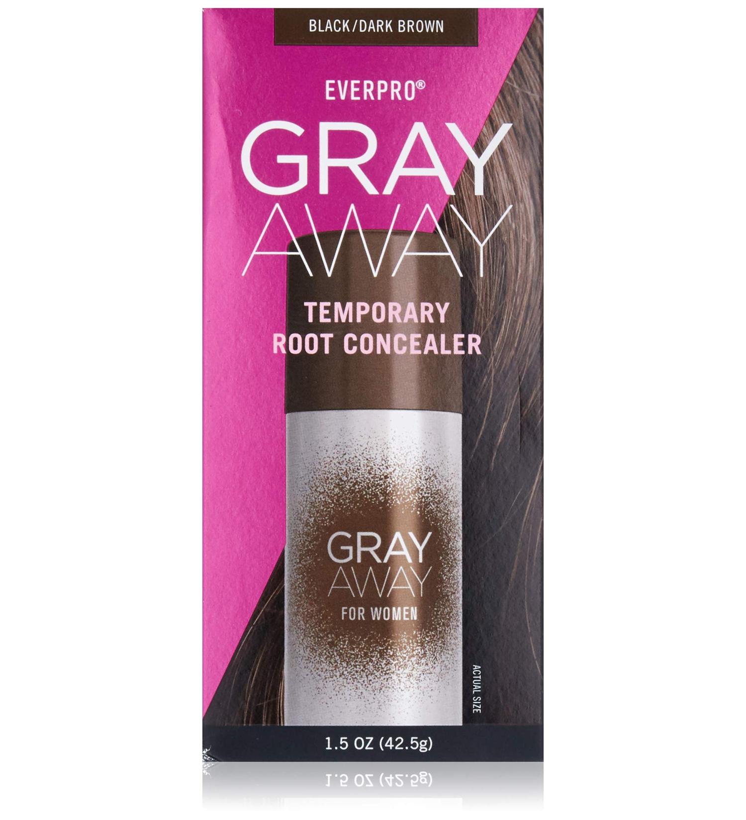 Everpro Gray Away Root Concealer Black/Dark Brown 1.5 oz. - Temporary Coverage - Buy Online on GoSupps.com