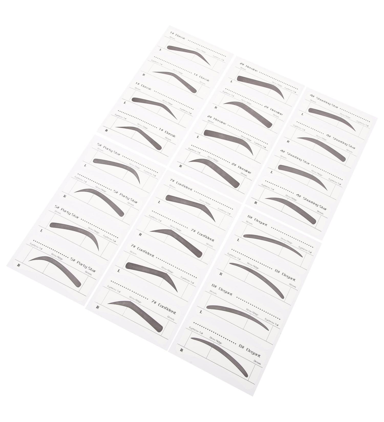 ULTECHNOVO Lot de 6 Pochoirs Sourcils Jetables pour Maquillage F minin Autocollants pour Sourcils Mod les Vari s Adapt s aux D butantes et Professionnelles Pratique pour Dessin Pr cis - Buy Online on GoSupps.com