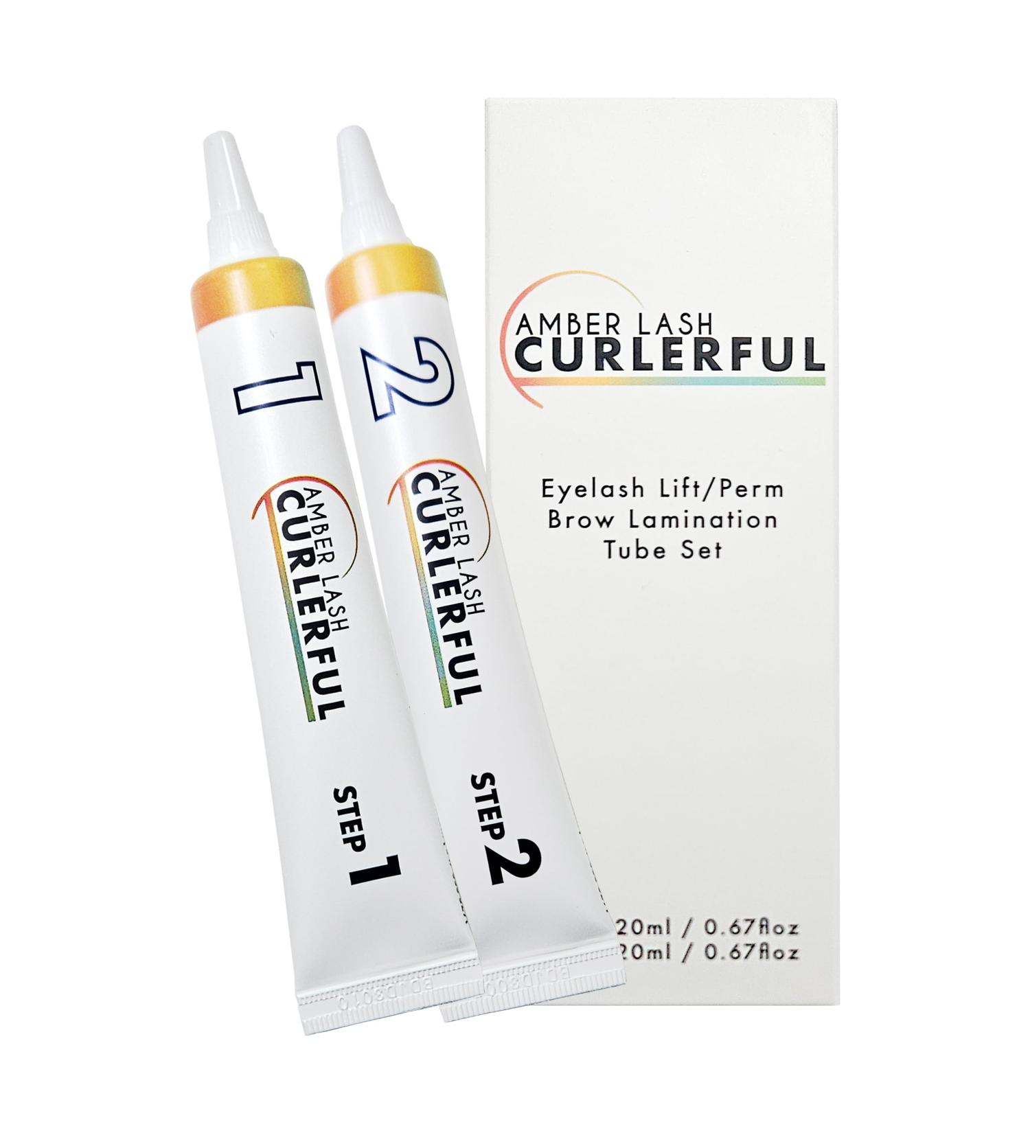 Amber Lash Curlerful - Eyelash Lift & Brow Lamination Tube Set | Professional Lash & Brow Perm 20ml Each - Buy Online on GoSupps.com