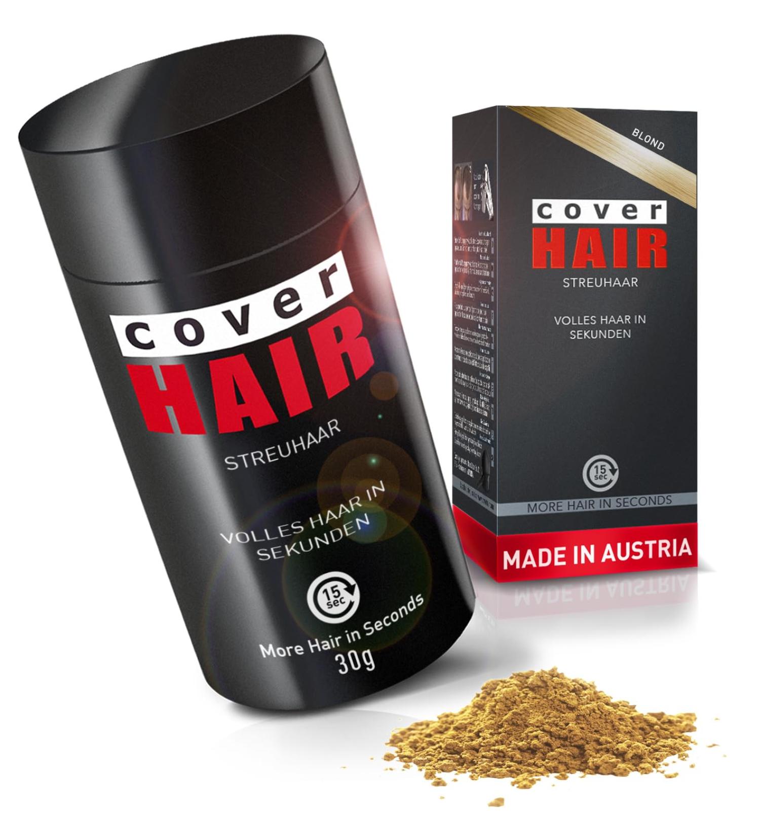 COVER HAIR - Premium Scattered Hair 30 g | Pouring Hair for Hair Thickening and Roots | Authentic Look in for Men and Women | 100% Natural Blonde 30 g - Buy Online on GoSupps.com