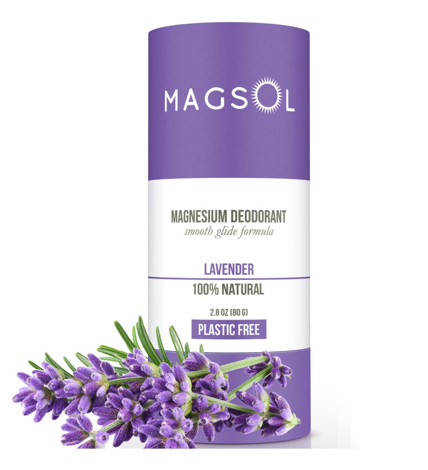 MAGSOL Plastic-Free Natural Deodorant for Women - 100% Aluminum Free Baking Soda Free Plastic Free - 2.8 oz (Lavender) - Buy Online on GoSupps.com
