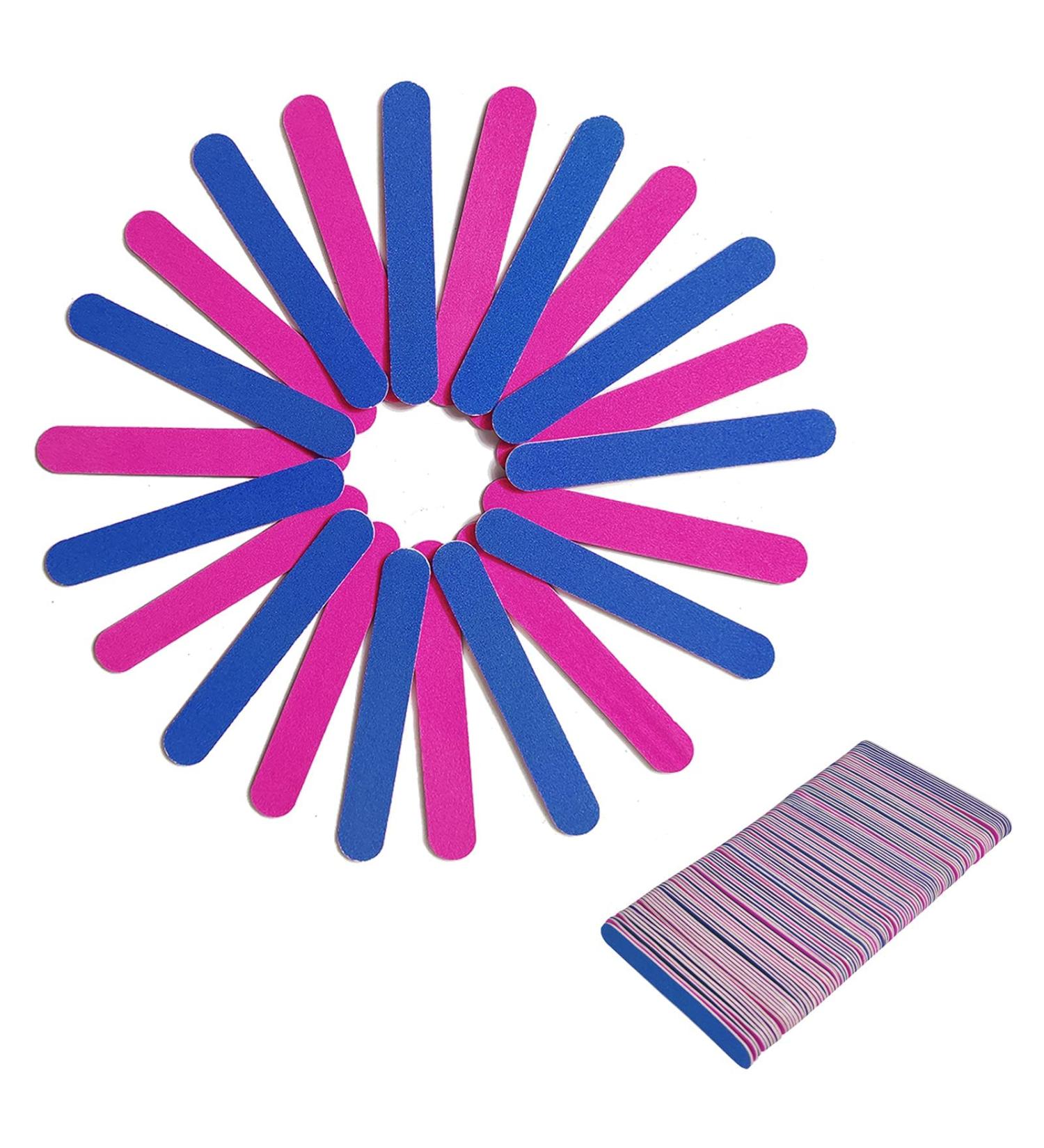 100 Mini Nail Files - Double-Sided Emery Boards 180/240 Grit for Professional Nail Care at Home & Salon - Buy Online on GoSupps.com