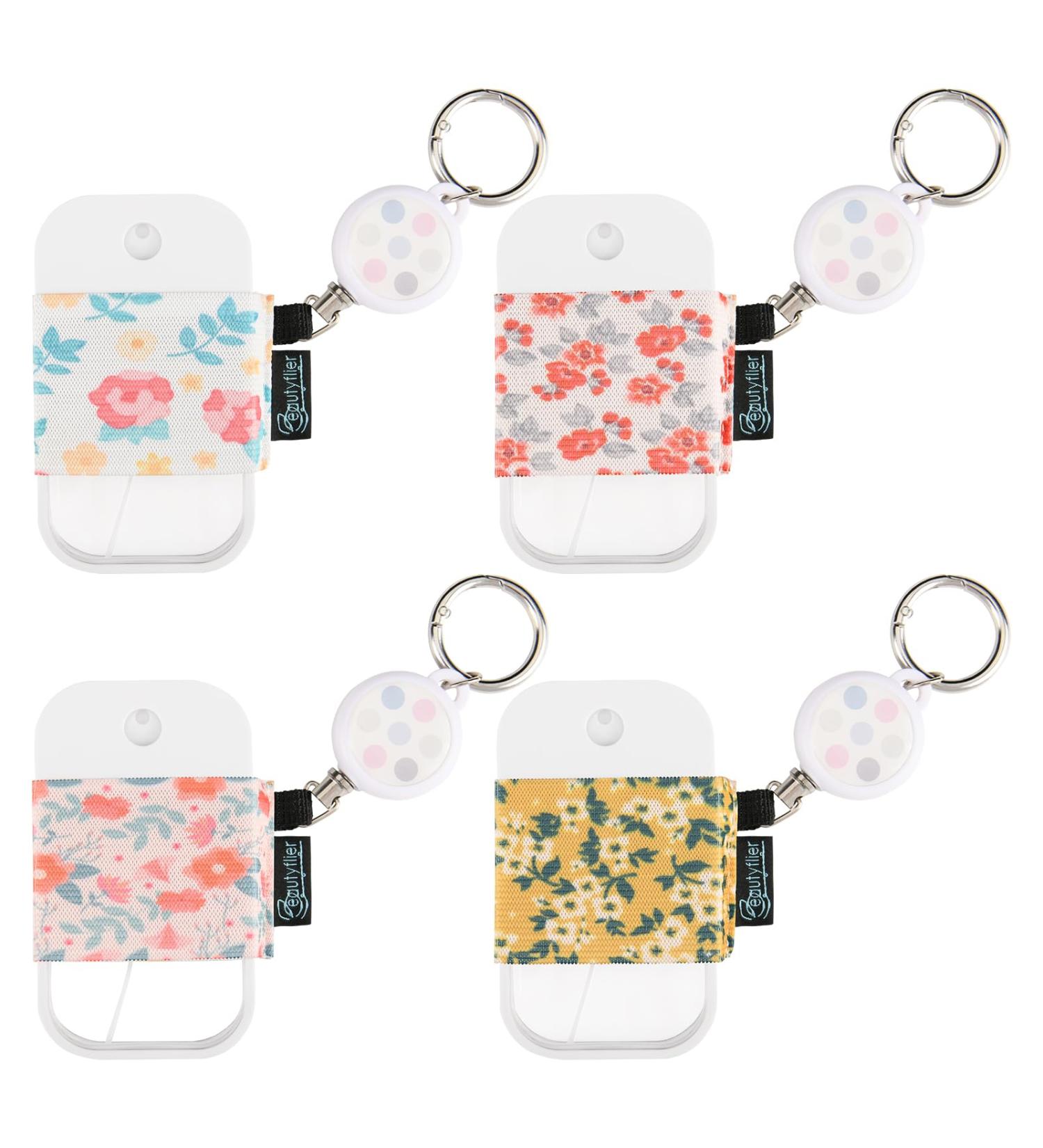 Beautyflier Pack of 4 Elastic Sleeve for Touchland Hand Sanitizer - Stylish Travel Holders with Keychain - Buy Online on GoSupps.com