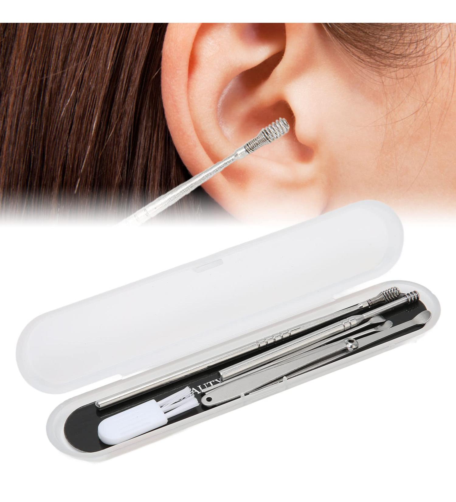 7Pcs Stainless Steel Earwax Removal Kit - Portable Ear Cleaning Tool Set - Buy Online on GoSupps.com