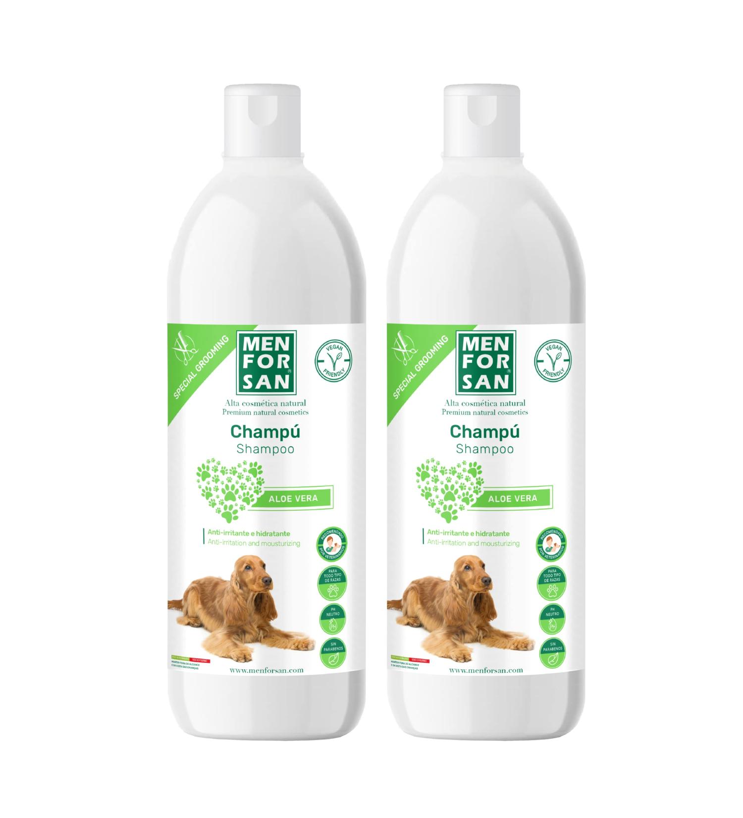 MENFORSAN Aloe Vera Dog Shampoo - 1L Pack of 2 | Natural Dog Care | International Shipping - Buy Online on GoSupps.com