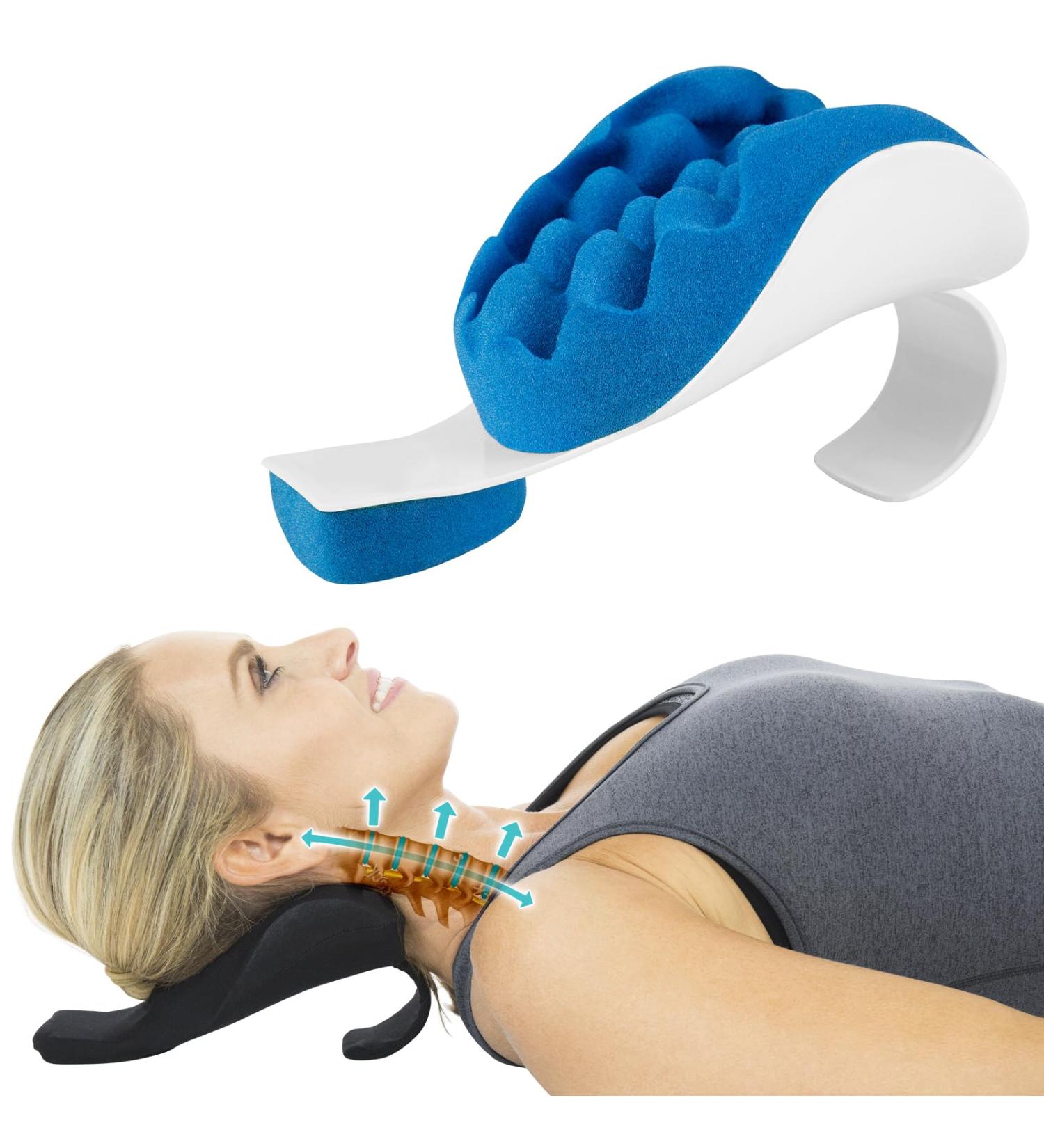 Vive Neck and Shoulder Relaxer - Chiropractic Support Pillow for Neck Pain Relief - Buy Online on GoSupps.com