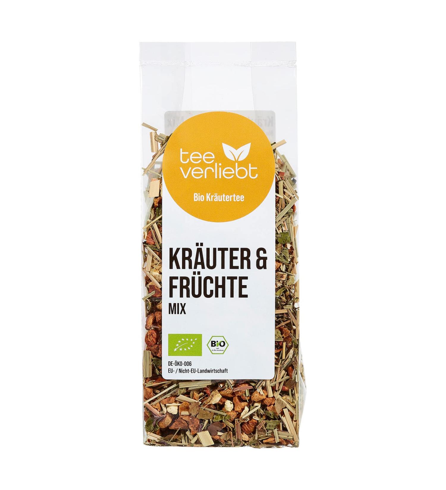 teeverlieb Organic Tea Herbs & Fruit Mix 75 g - Buy Online on GoSupps.com