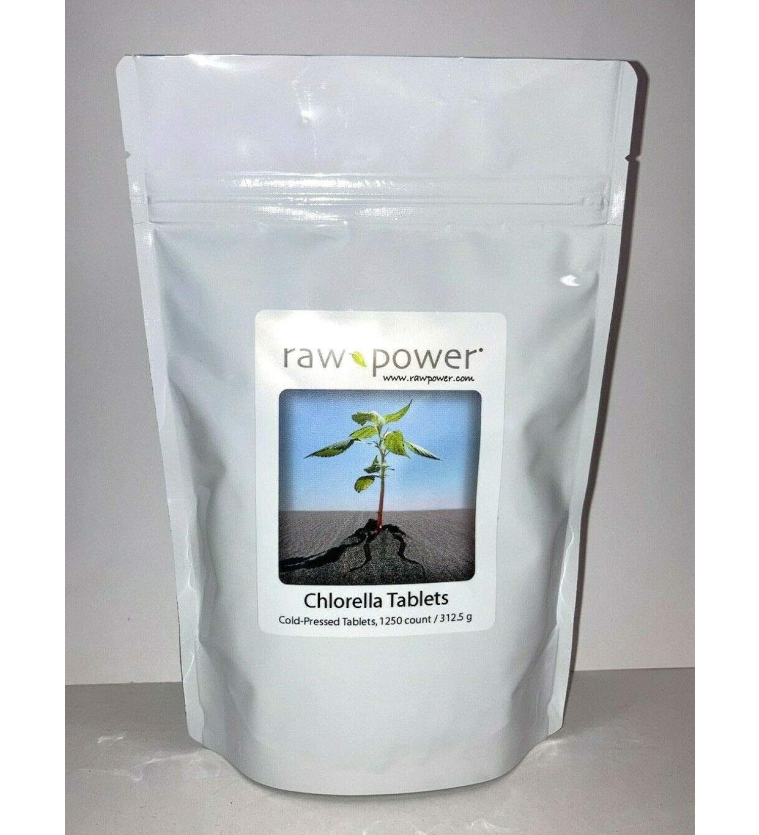 Raw Power Chlorella Tablets (1250 Count 312.5g Cold Pressed) Organics