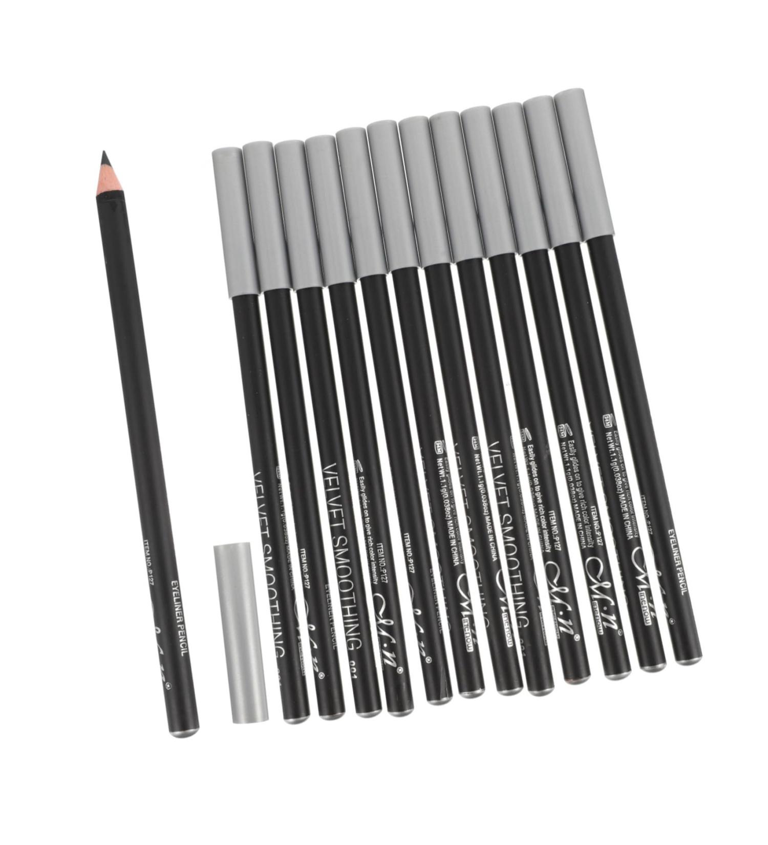 BIUDECO 12pcs Black Eyeliner 1 Makeup Accessory Beauty Supply Waterproof Eyebrow Pen Eyeliners Wood - Buy Online on GoSupps.com