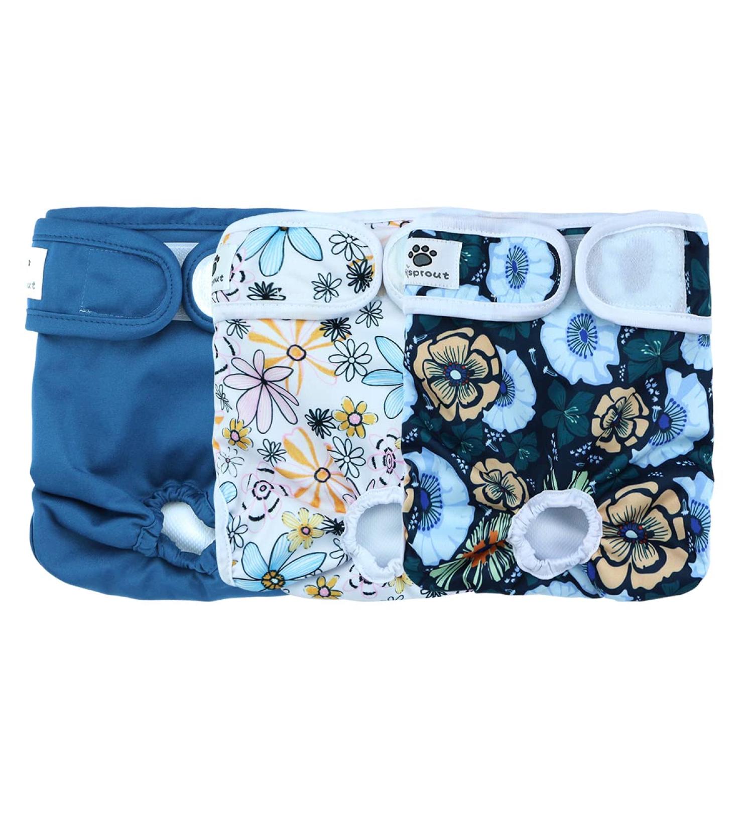 Hisprout Female Dog Diaper Skirt - Reusable Washable Durable Puppy Diapers (Small Retro Flowers) - International Shipping Available - Buy Online on GoSupps.com