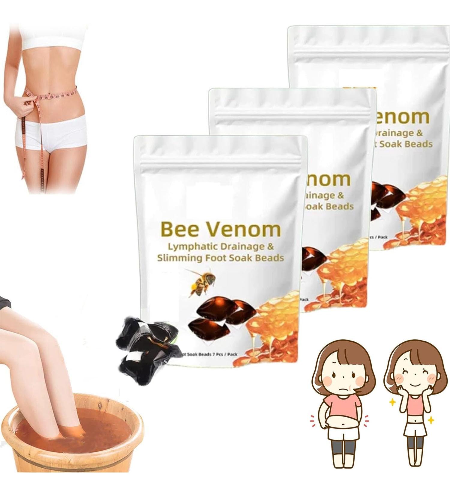Bee Venom Lymphatic Drainage & Slimming Foot Soak Beads Bee Venom Foot Soak Detoxingherbs Cleansing Foot Soak Beads Body Detox Foot Soak Beads Improve Blood Circulation (3 Box) - Buy Online on GoSupps.com