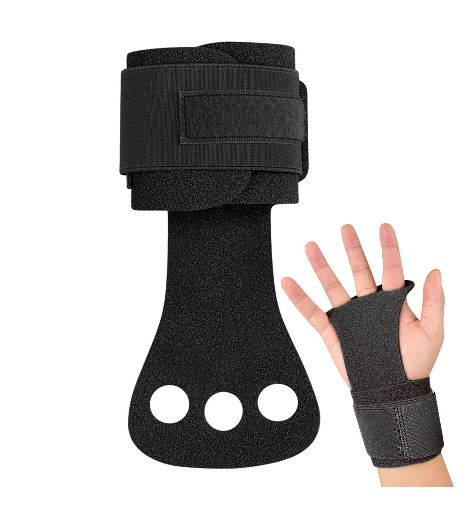 Strap for Wrist Fitness Handles Sheath 3 Holes Wrist Wrap Professional Gymnastics Hand Wraps Wrist Protection Band for Weight Lifting Strength Training Black - Buy Online on GoSupps.com