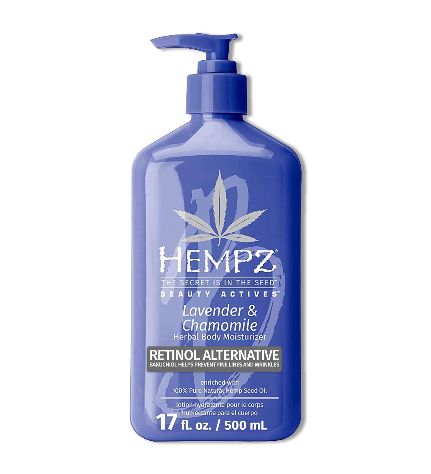 Organic Hempz Lavender & Chamomile Moisturizing Lotion 17oz - Shea Butter, Aloe, Lavender Extract, Hemp Seed Oil - Daily Skin Care Moisturizer - Buy Online on GoSupps.com