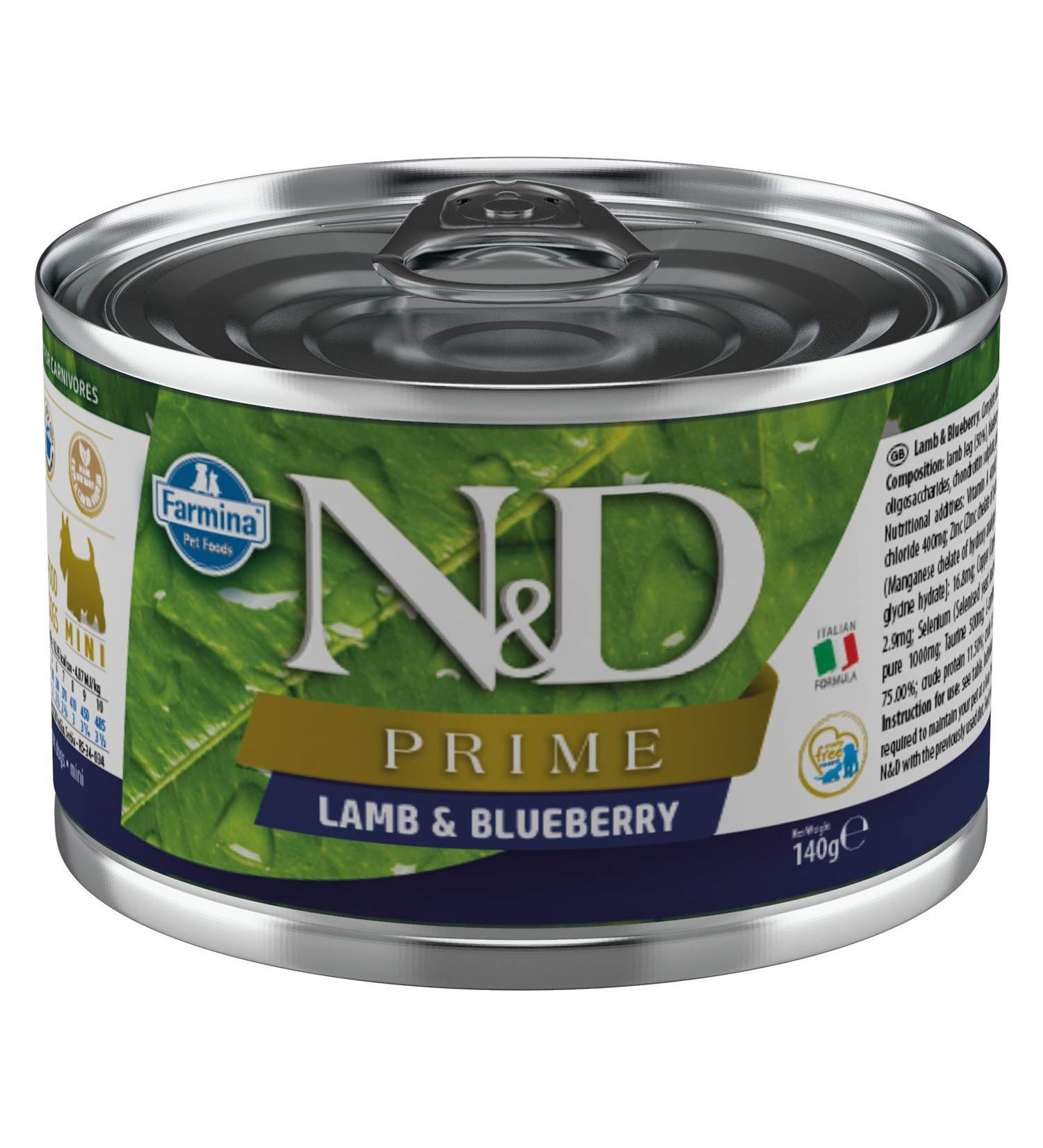 Farmina, N&D Dog Prime Lamb & Blueberry Mini