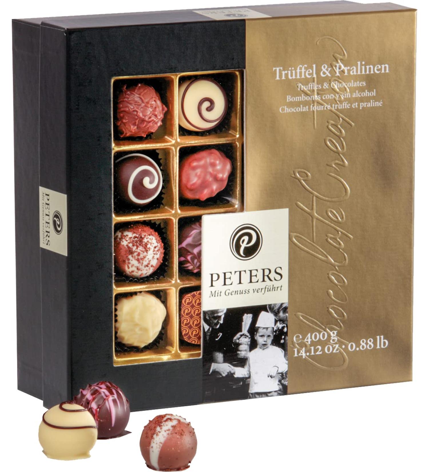 Indulge in Peters Seduced with Pleasure Truffle & Chocolate Gift Box | 400g Pralines with Alcohol | Premium German Delights - Buy Online on GoSupps.com
