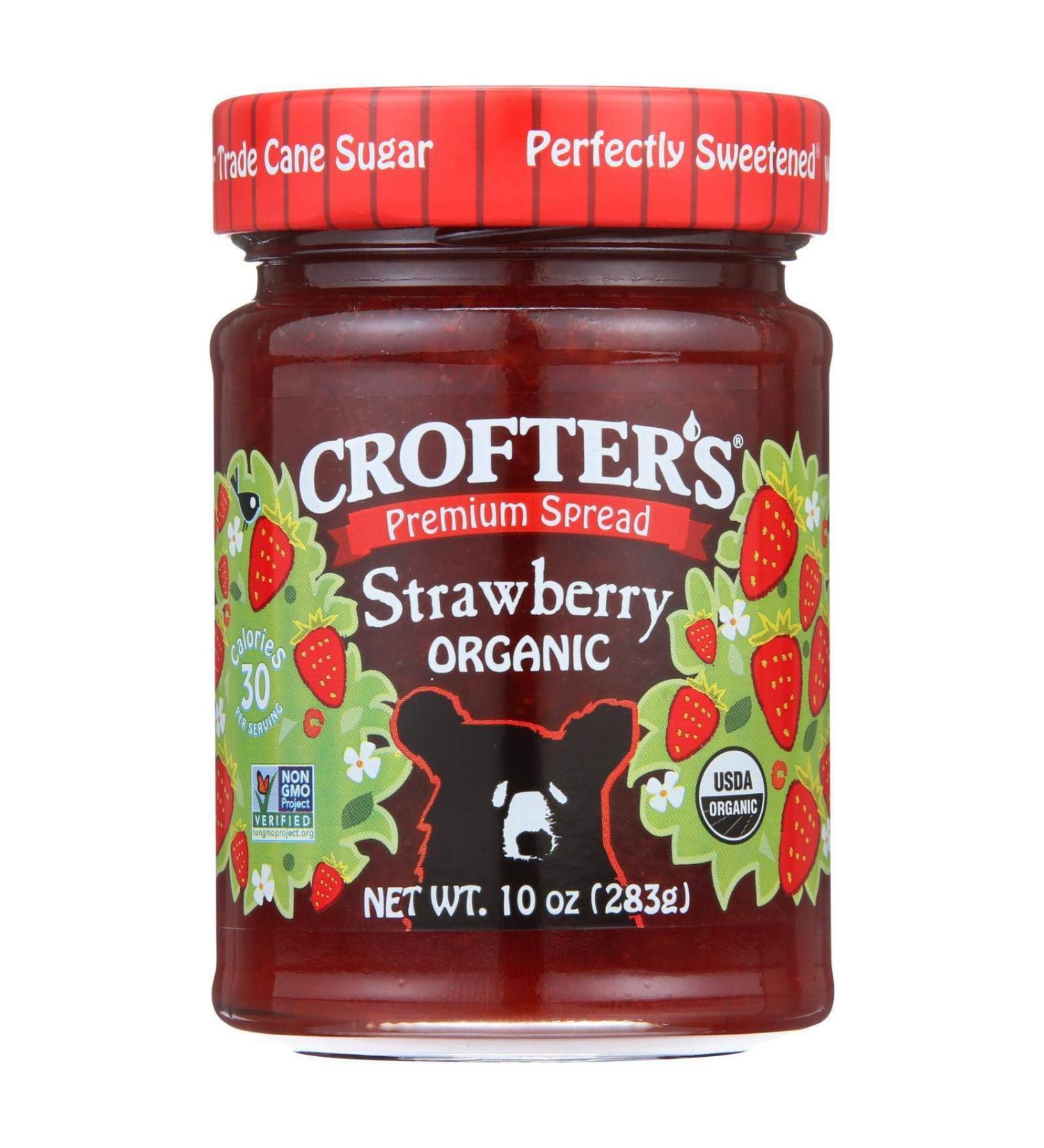Clearance Sale: Crofter's Organic Premium Strawberry Spread - 10 oz - Buy Online on GoSupps.com