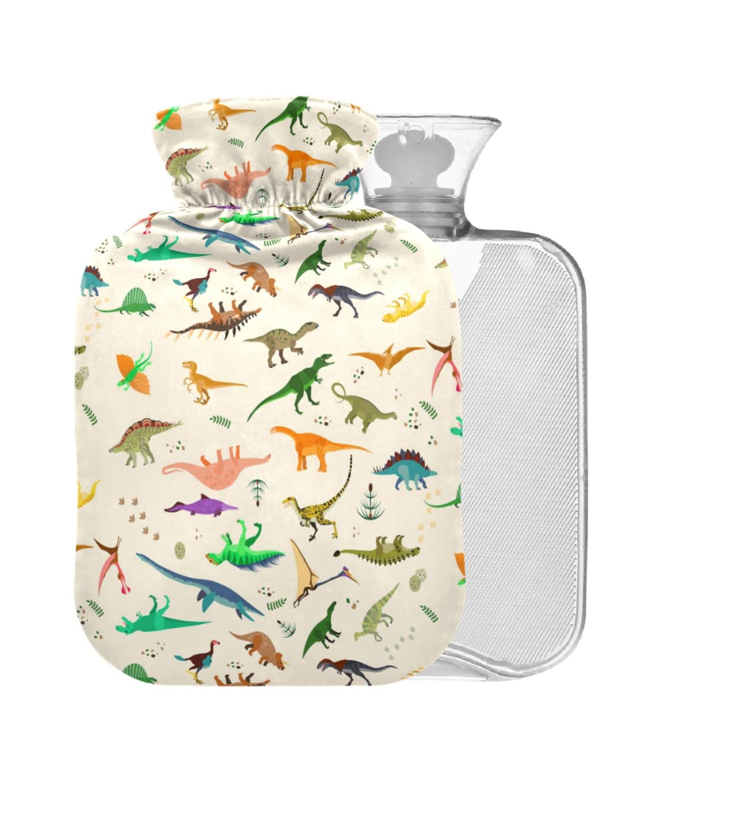 Dinosaur Heat Bottle | Colorful 2L Hot Water Bag for Pain Relief | BAP-Free | Large Heat & Cold Therapy Solution - Buy Online on GoSupps.com