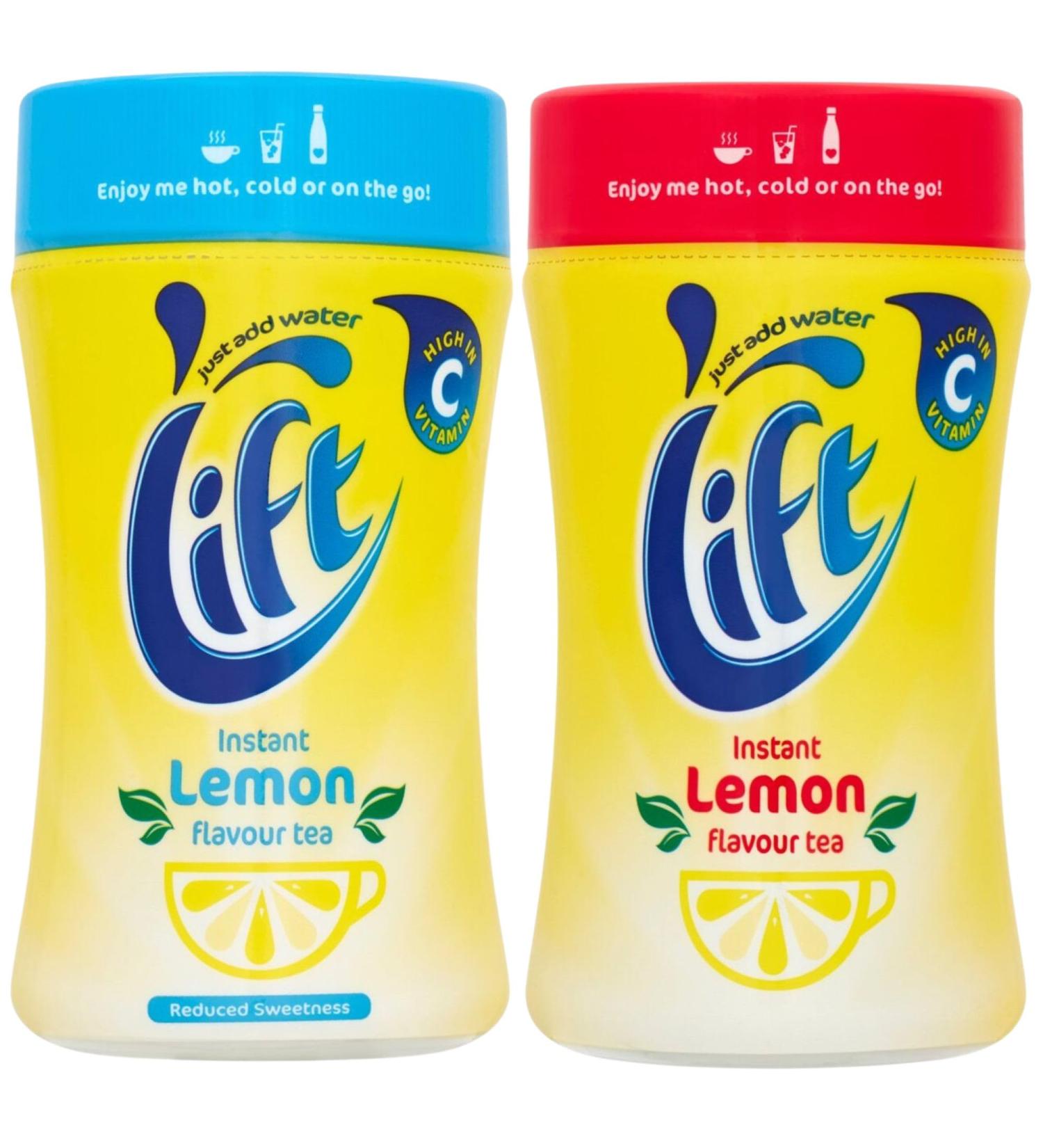 Lift Instant Lemon Tea Reduced Sweetness 165g & Lift Instant Lemon Tea 165g (2 Pack Mixed Bundle) - Buy Online on GoSupps.com