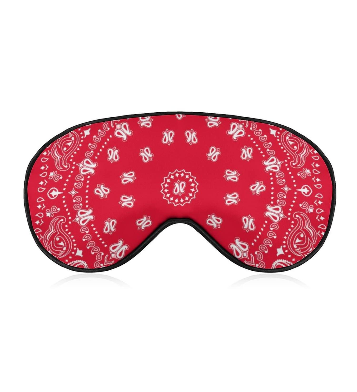 Buy Red Western Paisley Sleep Mask for Women - Adjustable Eye Shades with Elastic Strap for Ultimate Comfort - Buy Online on GoSupps.com