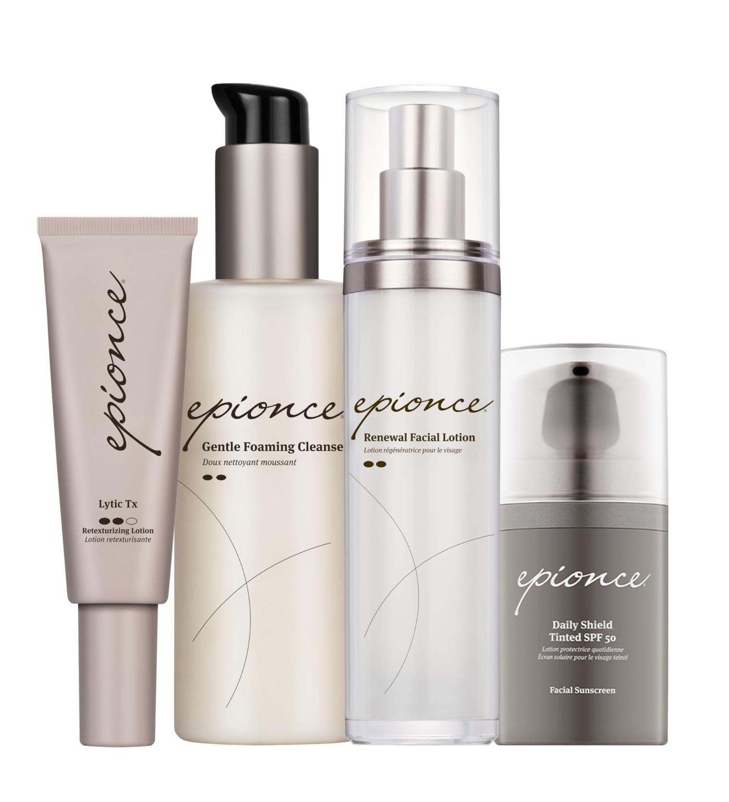 Epionce Normal to Combination Skin Routine with Cleanser Serum Moisturizer & Tinted SPF - Buy Online on GoSupps.com