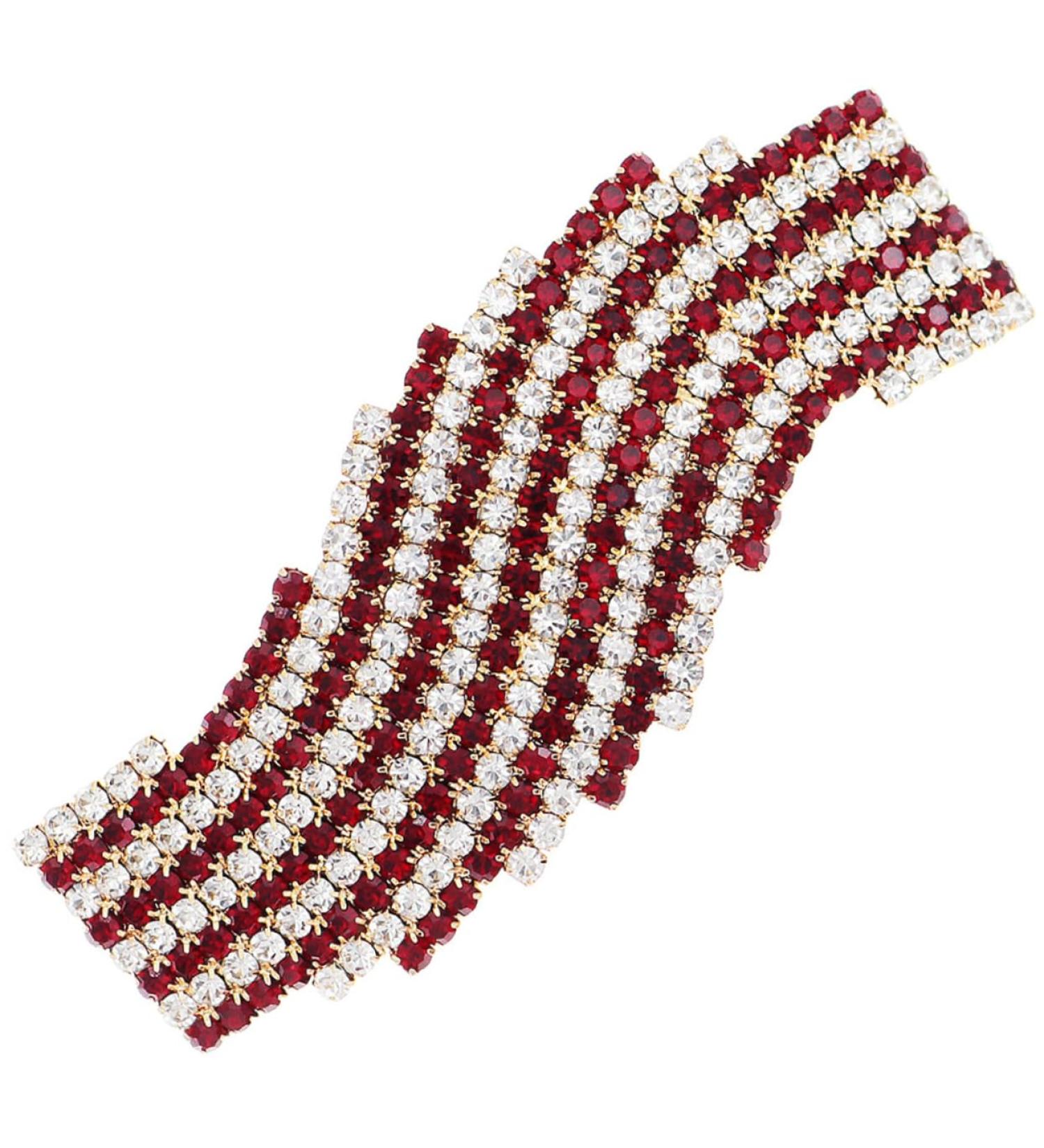 FRCOLOR rhinestone hairpin Red Bride hair clips Metal hair clips for women Rhinestone hair clips Hair barrettes for women hair claw clips for women Miss Accessories rhinestones dense - Buy Online on GoSupps.com