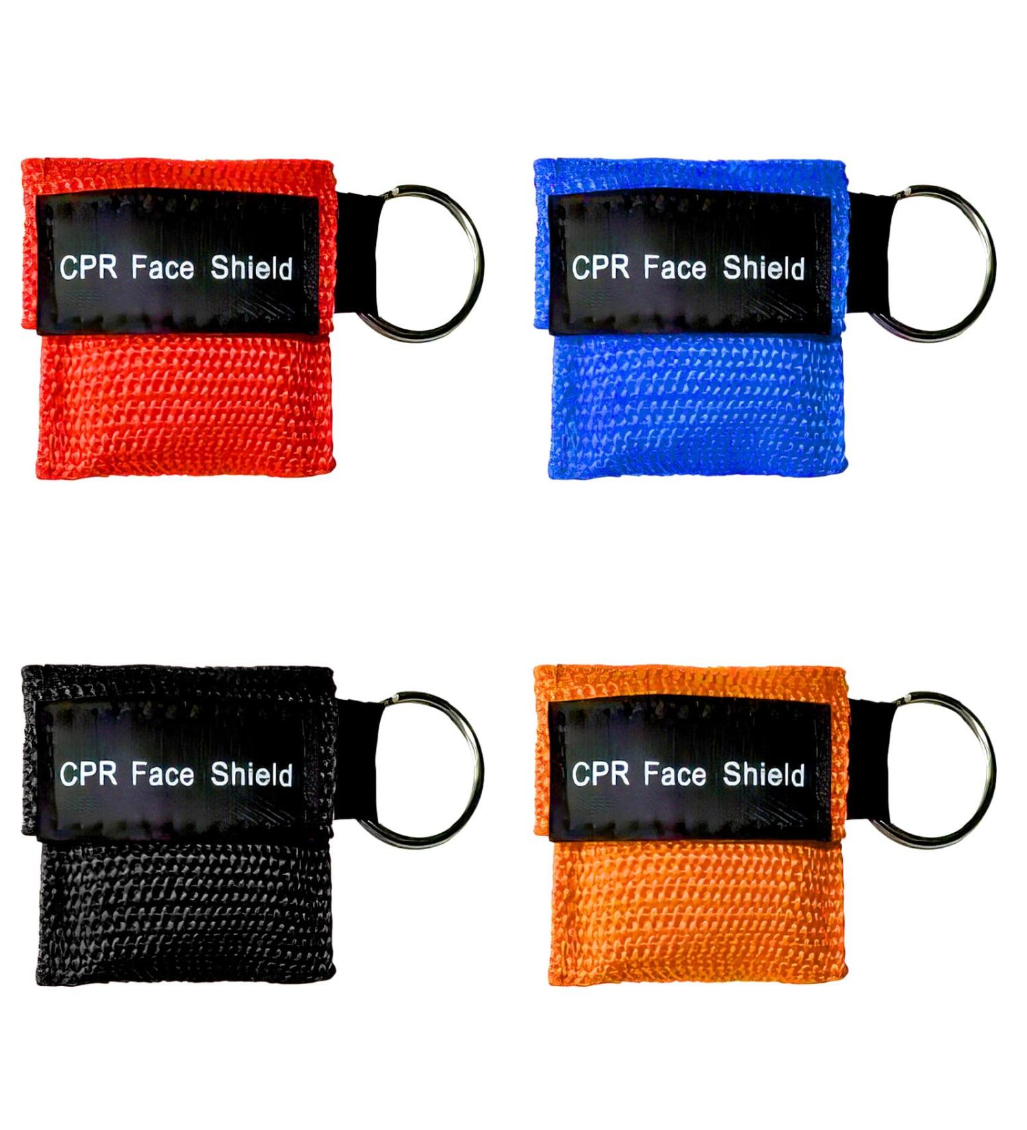 Buy RTRTGS 4-Piece Ventilation Mask Set | CPR Masks with Carabiners & Check Valve for First Aid & AED Training - International Shipping - Buy Online on GoSupps.com