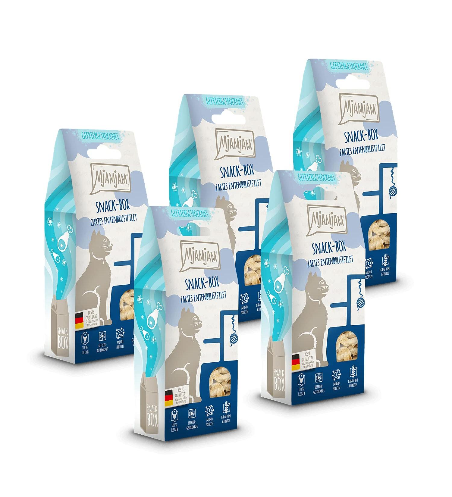 MjAMjAM Snack Box - Tender Duck Breast Fillet 5x40g | Premium Dog Treats | 200g Pack | International Shipping - Buy Online on GoSupps.com