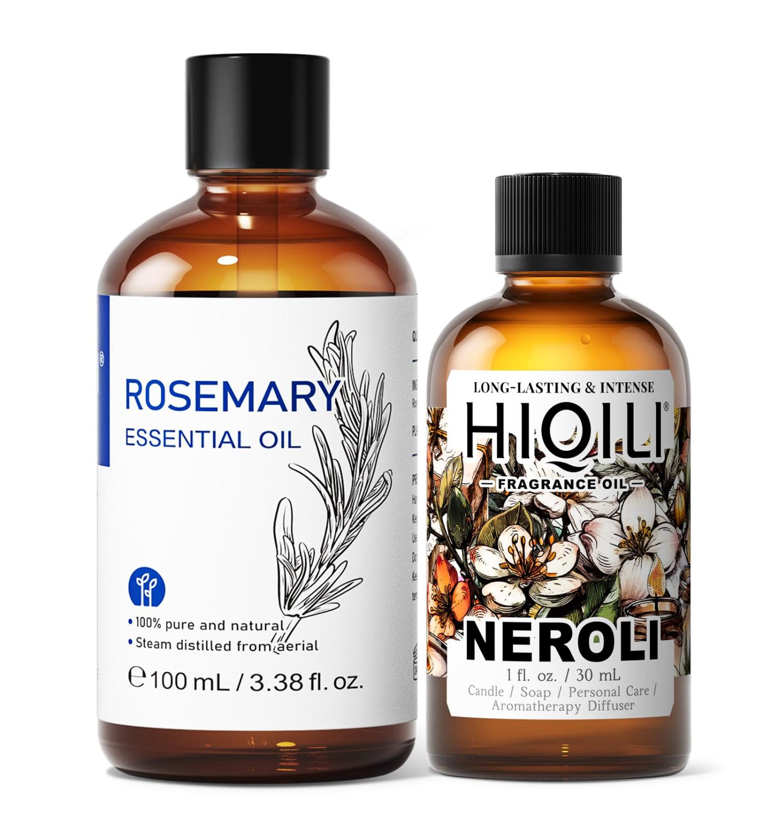 HIQILI 100ML Rosemary Essential Oil & 30ML Neroli Fragrance Oil for DIY Diffuser - Buy Online on GoSupps.com