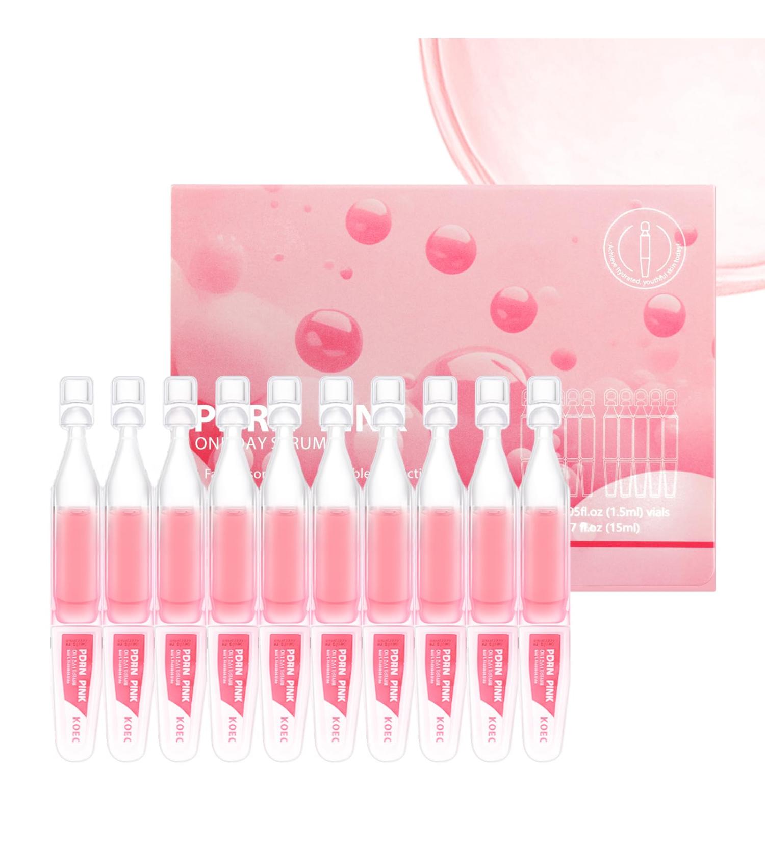 2-Pack Salmon DNA Serum | 99% Salmon DNA | Pink PDRN Serum Ampoule with Collagen Glutathione & Hyaluronic Acid for Intense Firming Repairing Moisturizing & Radiant-Looking Skin 0.05 fl.oz x 20e - Buy Online on GoSupps.com