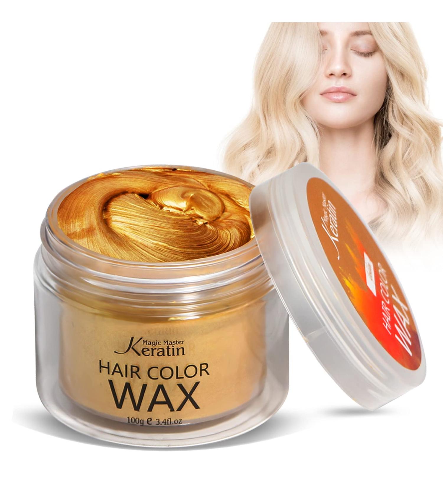 Golden Magic Temporary Hair Color Wax 3.4 Fl Oz for Kids, Women, Men - Washable Hair Dye for Dark Hair - Perfect for Party, Cosplay, Festival, Halloween - Buy Online on GoSupps.com