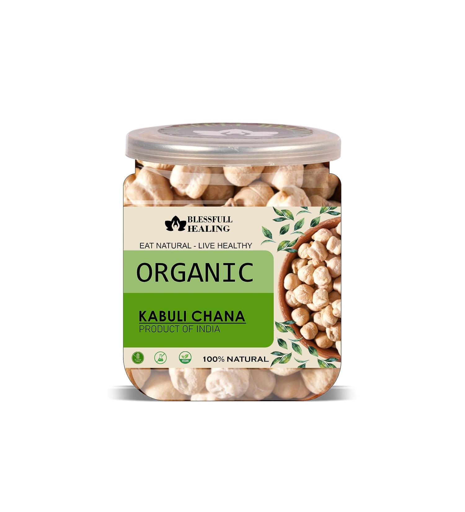 Blessfull Healing Organice Kabuli Chana 2 lb (907 Gram) - Buy Online on GoSupps.com