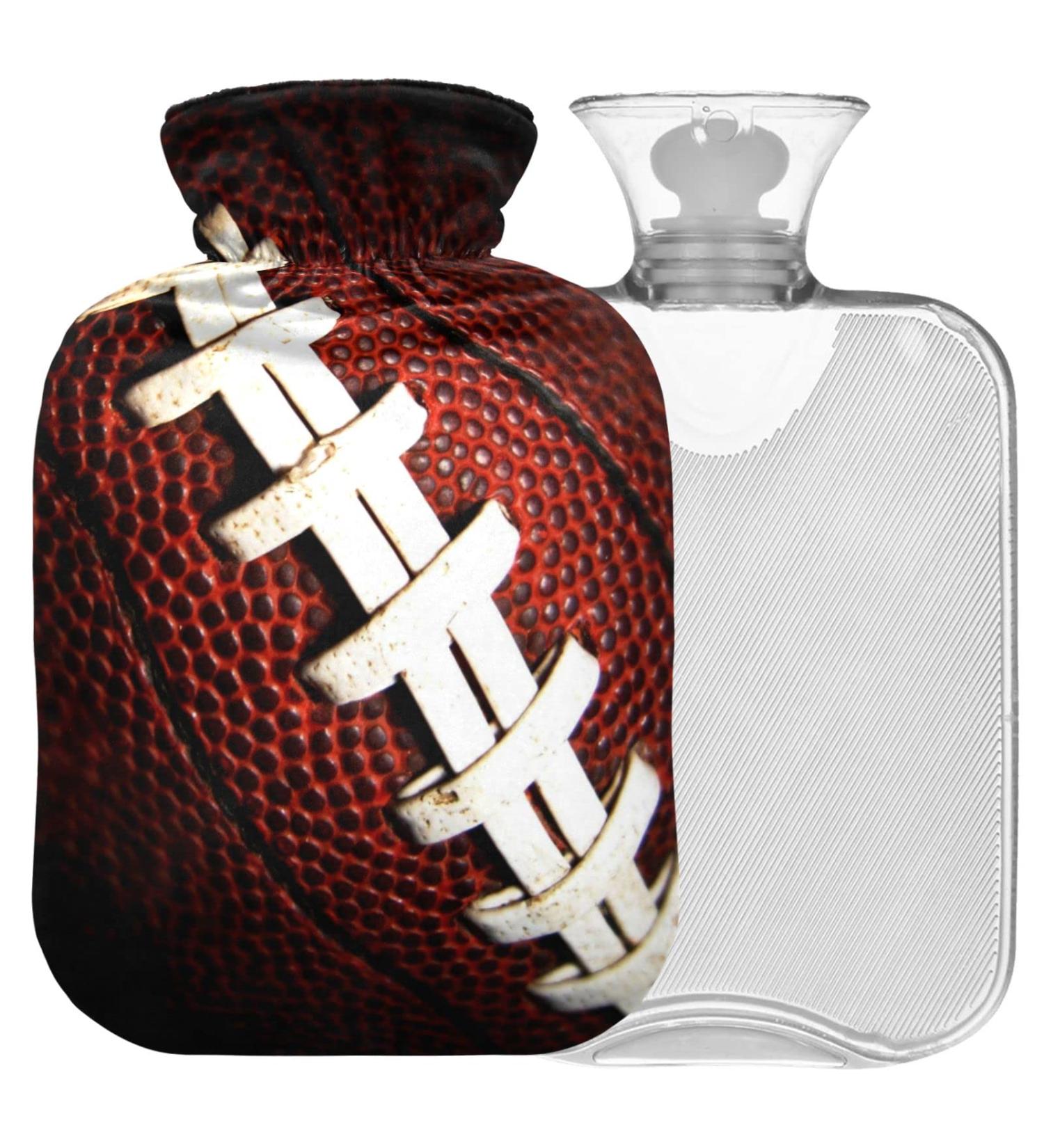NAANLE RETRO American Football Hot Water Bottle 1L - MITEVED Transparent Bed Warmer for Pain Relief & Cold Therapy - Buy Online on GoSupps.com