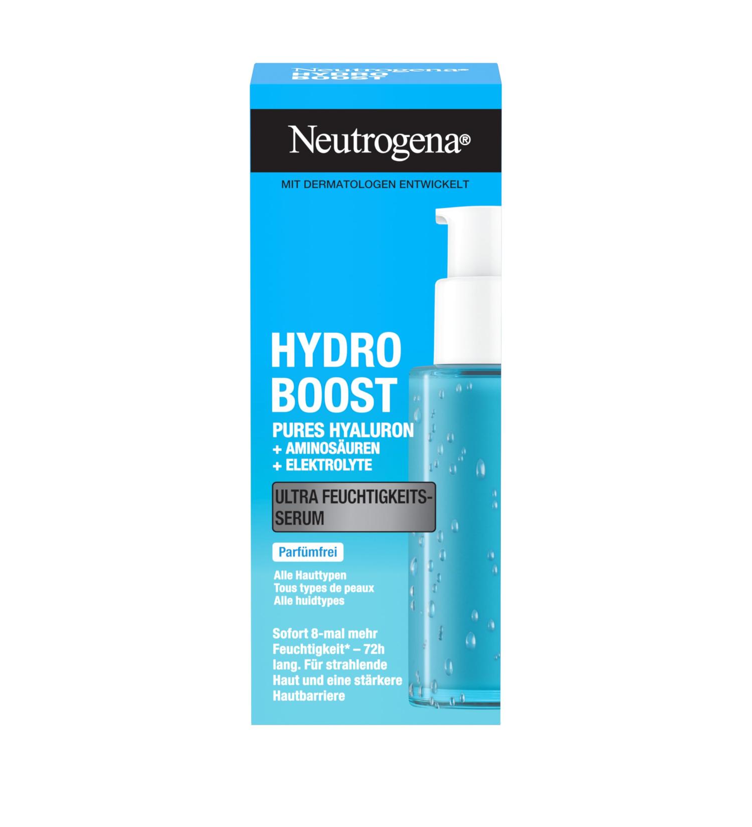 Neutrogena Hydro Boost S rum hydratant pour le visage sans parfum avec acide hyaluronique acides amin s et lectrolytes s rum hydratant pour tous les types de peau 30 ml - Buy Online on GoSupps.com