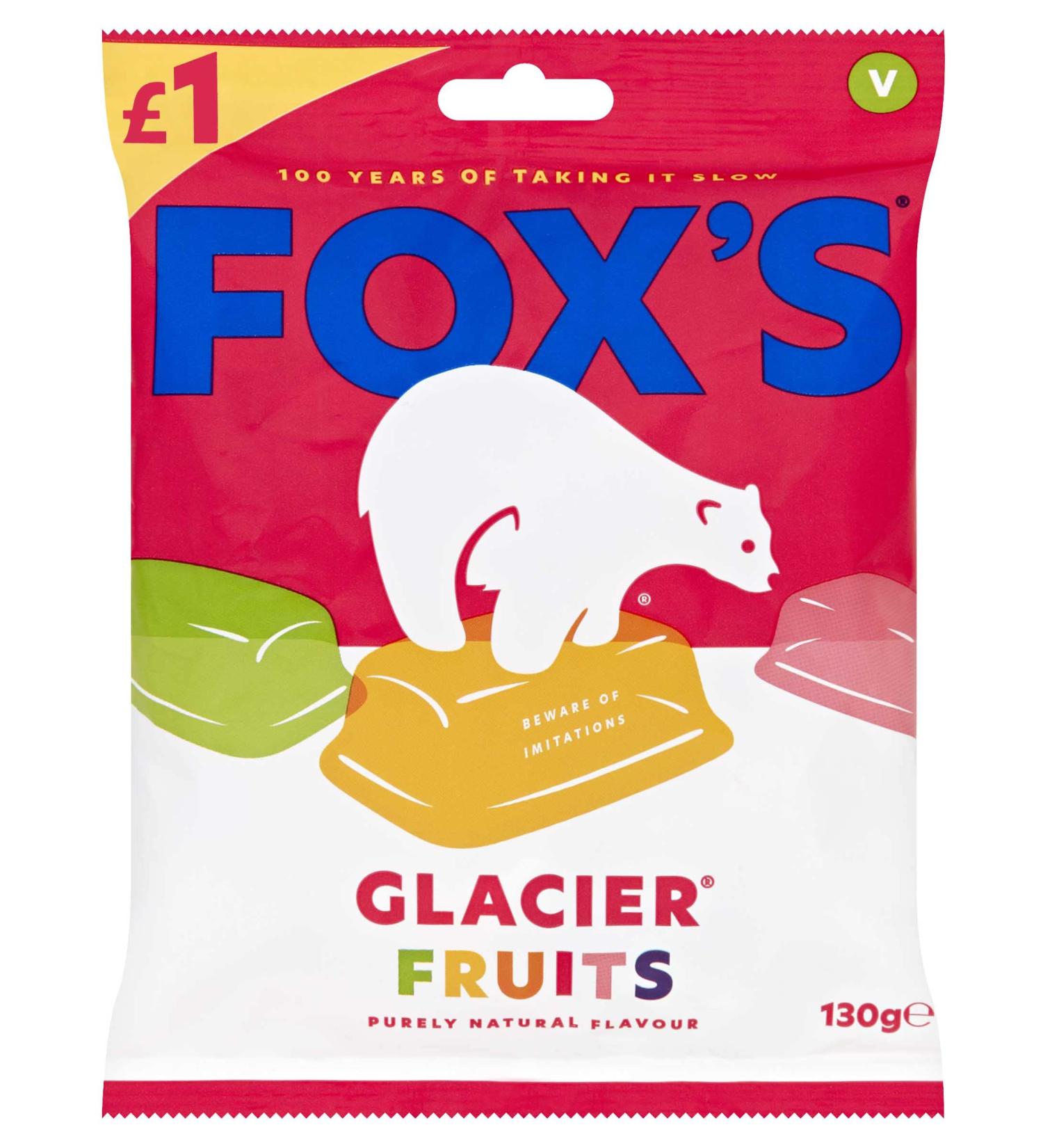 Fox's Glacier Mint/Fruits/Jar (12 x 130g Fruits)