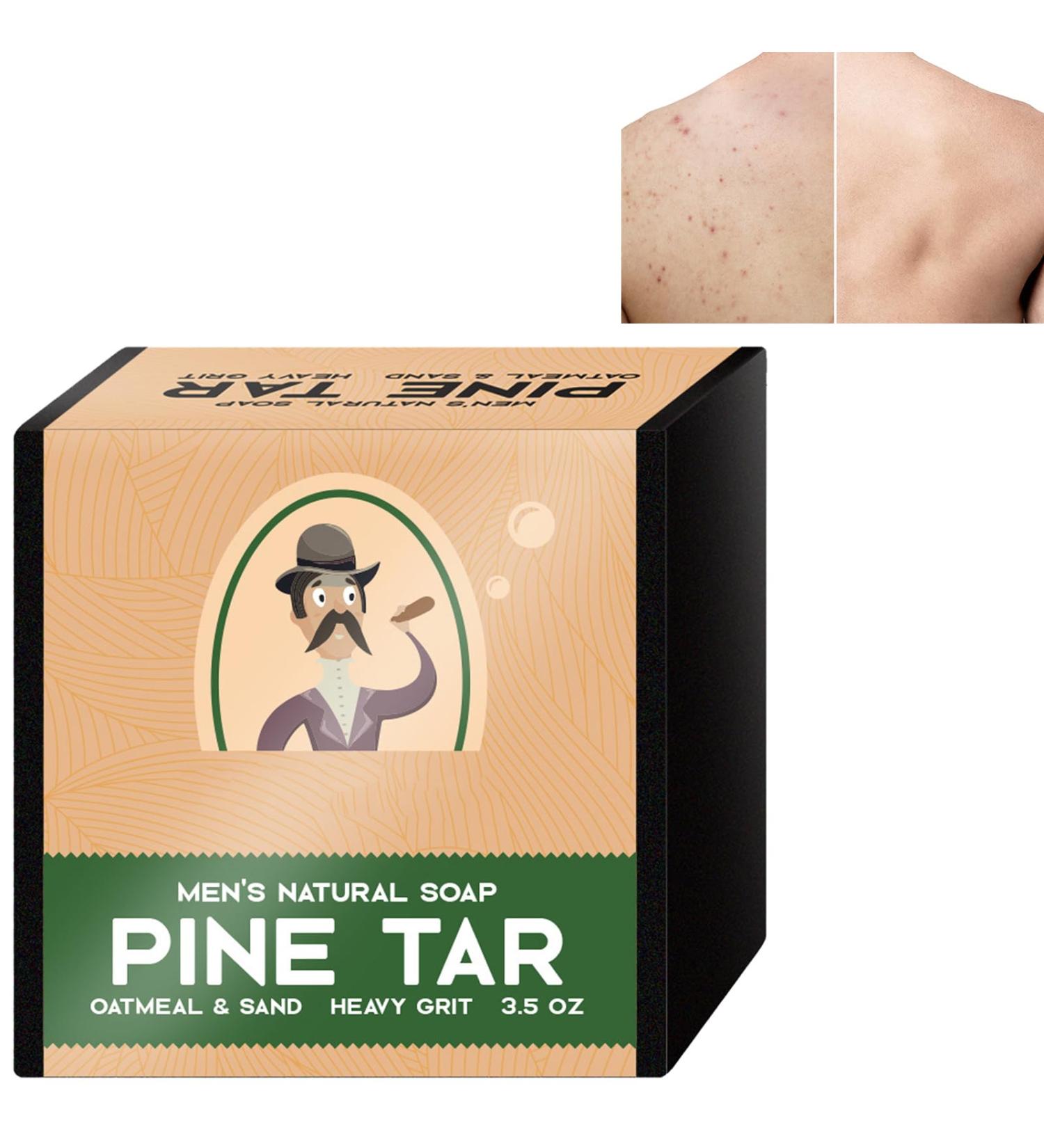 Natural Soap for Men Body Soap Bar for Men Men's Soap Bars Handmade Brightening Pine Tar Soap Soap for Remove Refreshing Oil Control Handmade Soap with Dense Foam Men's Pine Tar Soap - Buy Online on GoSupps.com
