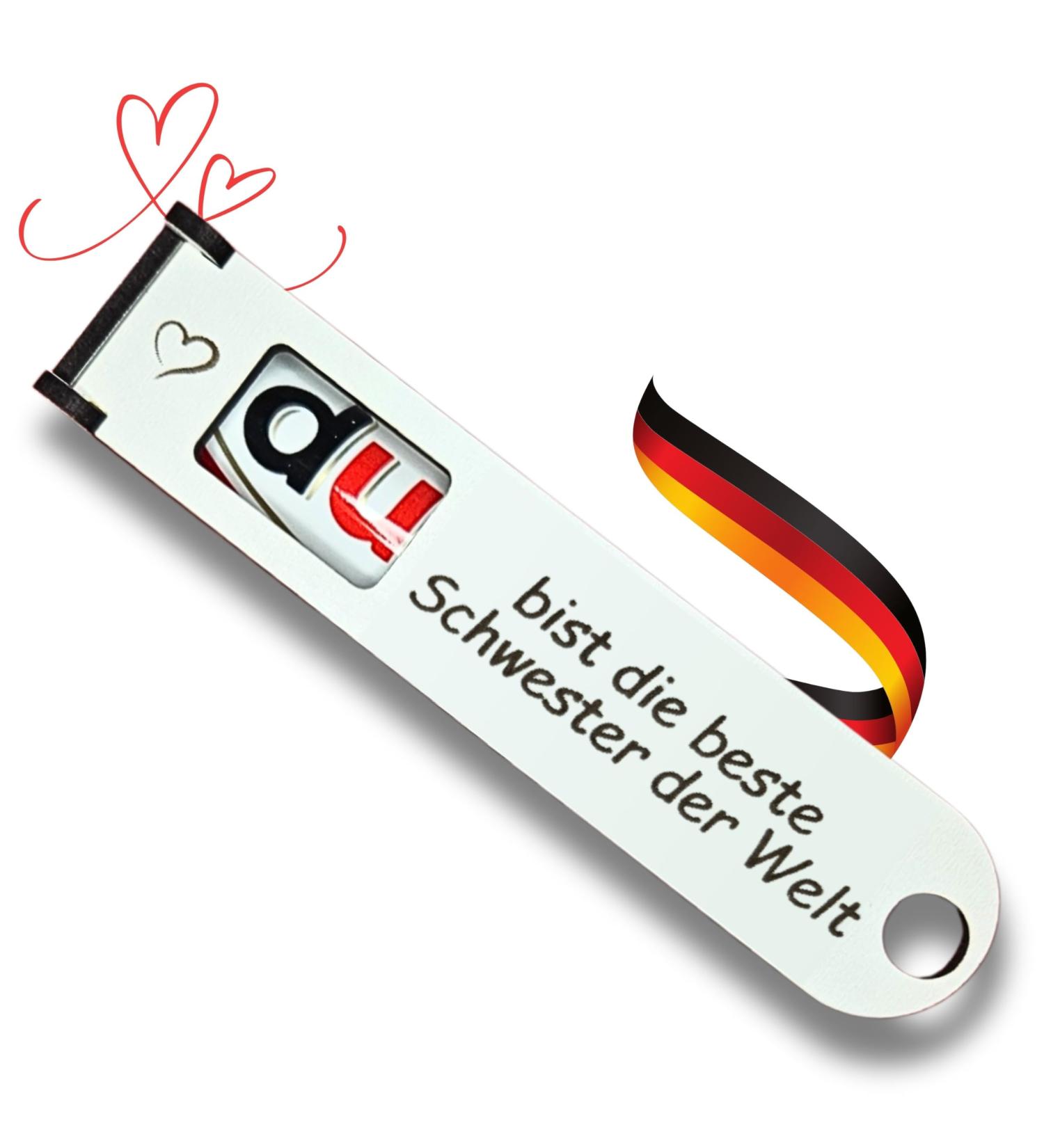 Best Sister in the World - Original DUPLO Chocolate Bar Gift Box with Personalization Banknote Compartment | International Shipping Available - Buy Online on GoSupps.com