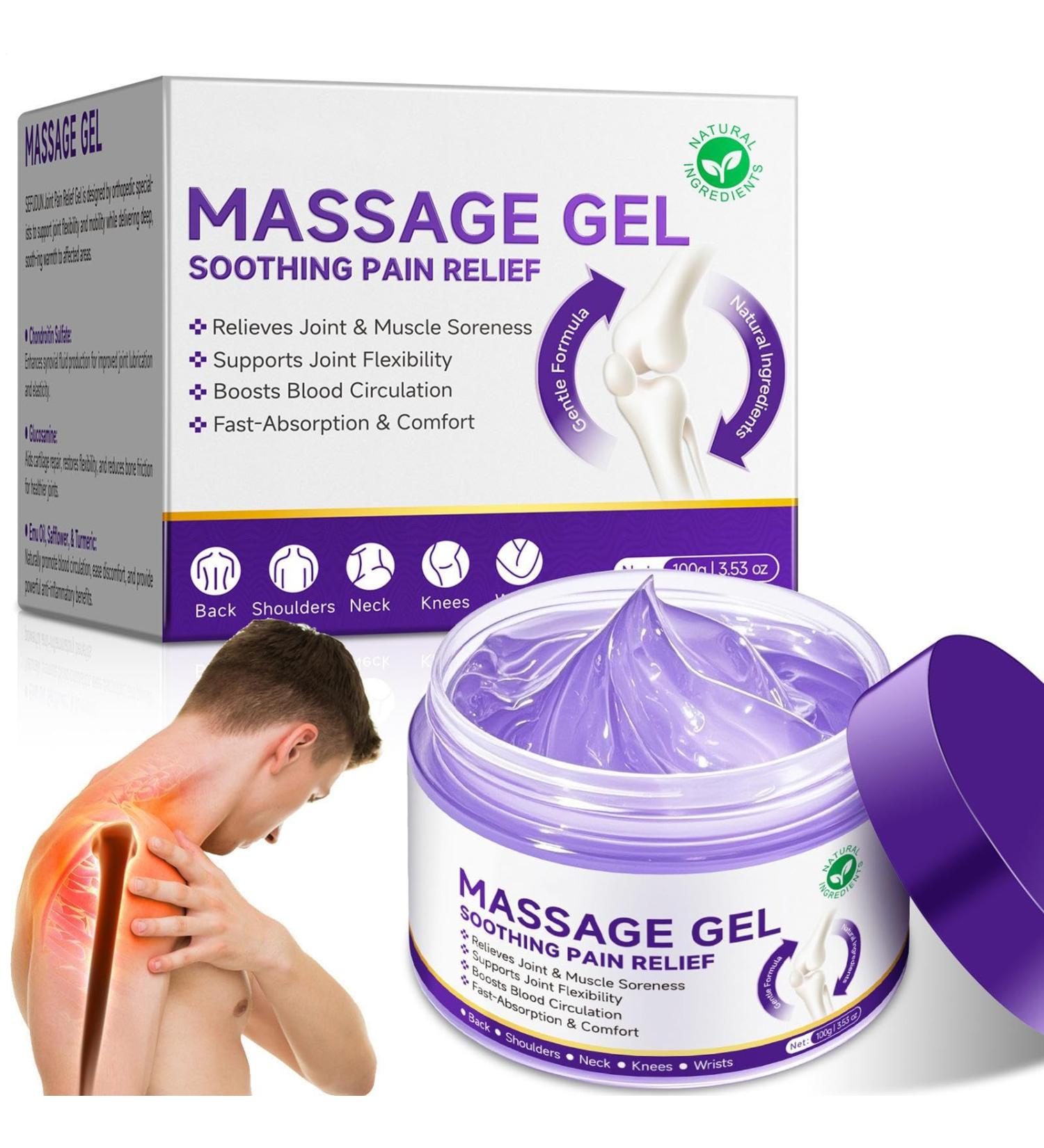Yuecjian Massage cream Professional knee relief gel fast absorbing long lasting body relief for feet back knees muscles - Buy Online on GoSupps.com