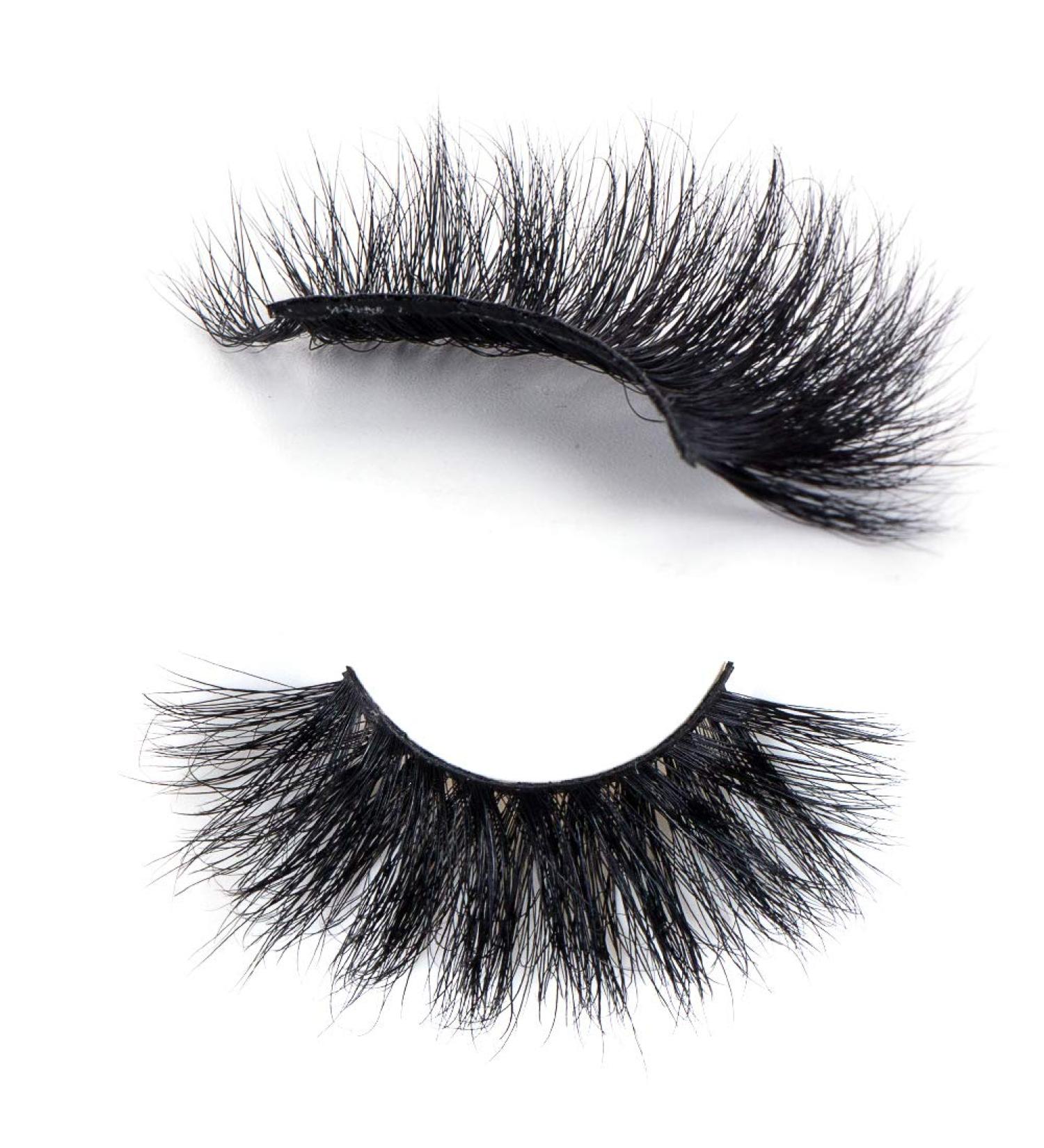 FOXSCOS 1 Pair 25mm 3D Mink Eyelashes | Natural Fluffy False Eyelashes | Siberian Mink Strip Lashes - Model MG20 - Buy Online on GoSupps.com